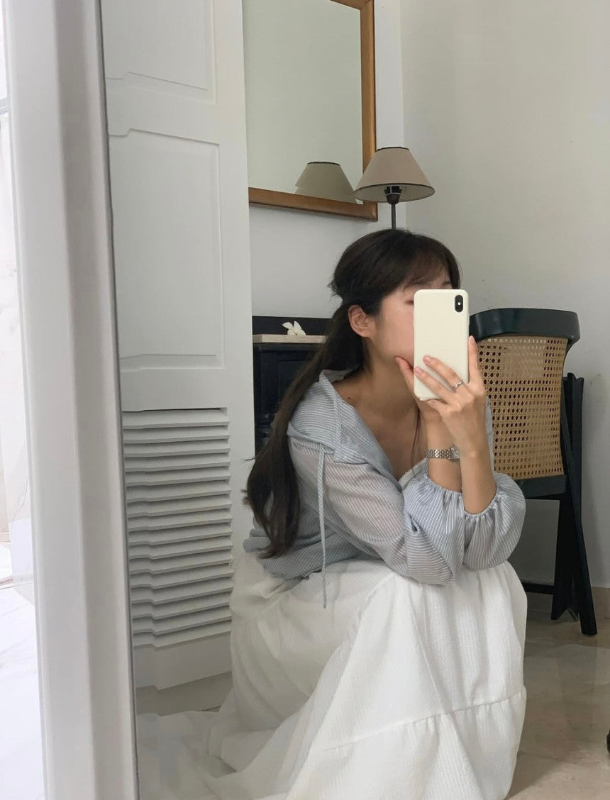 liter pino s.t hood blouse-2col