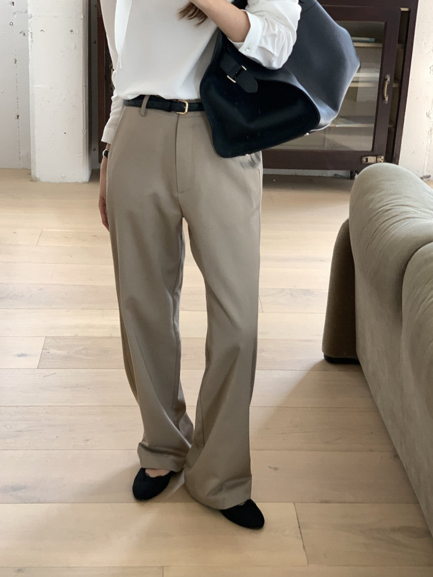 Beline brushed rayon cotton pants-2col