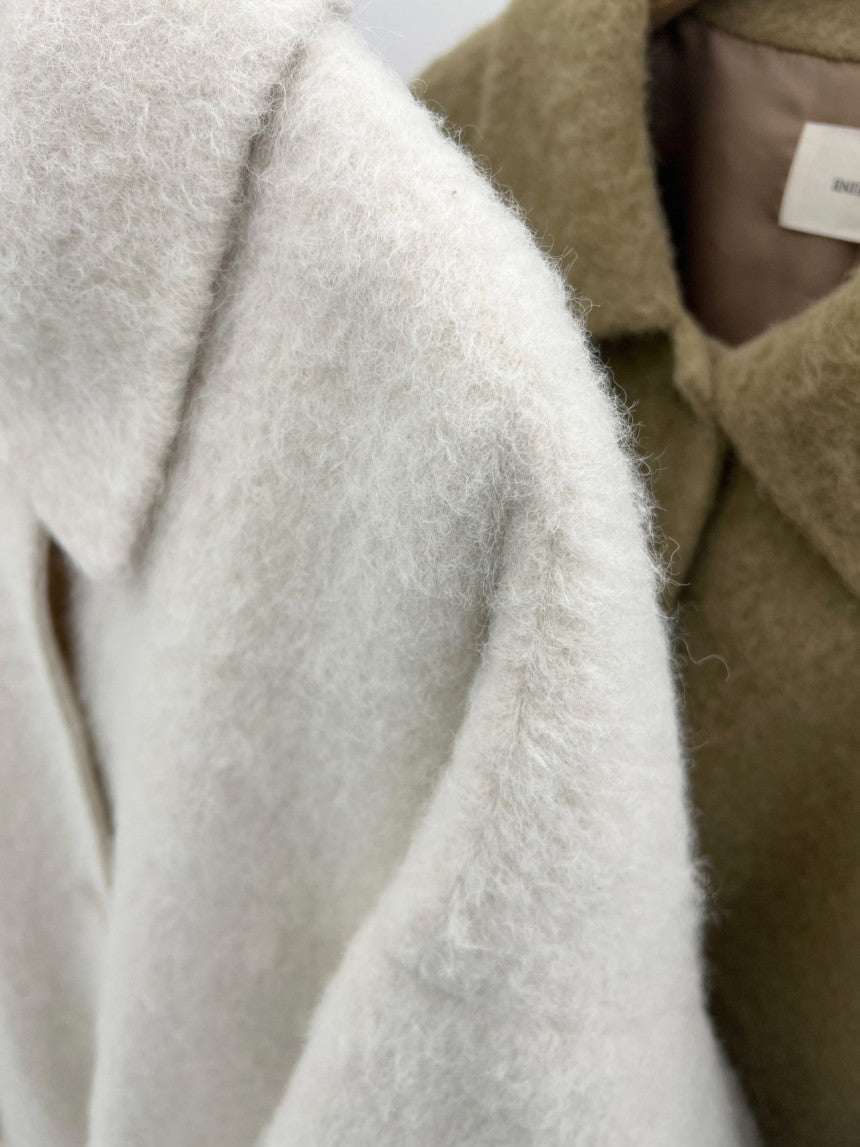 Lea alpaca handmade coat-2col