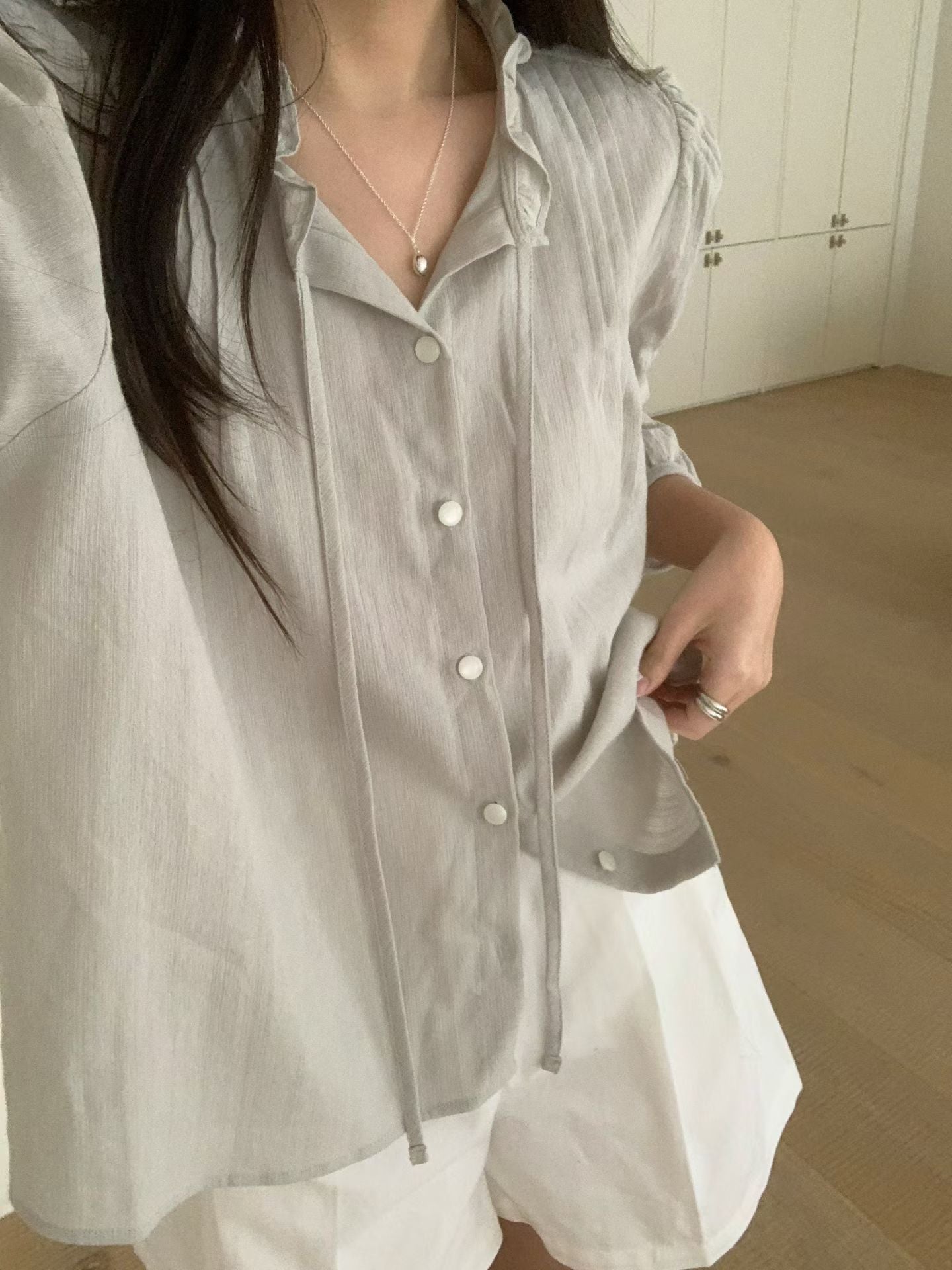 barnet pintuck blouse-3col