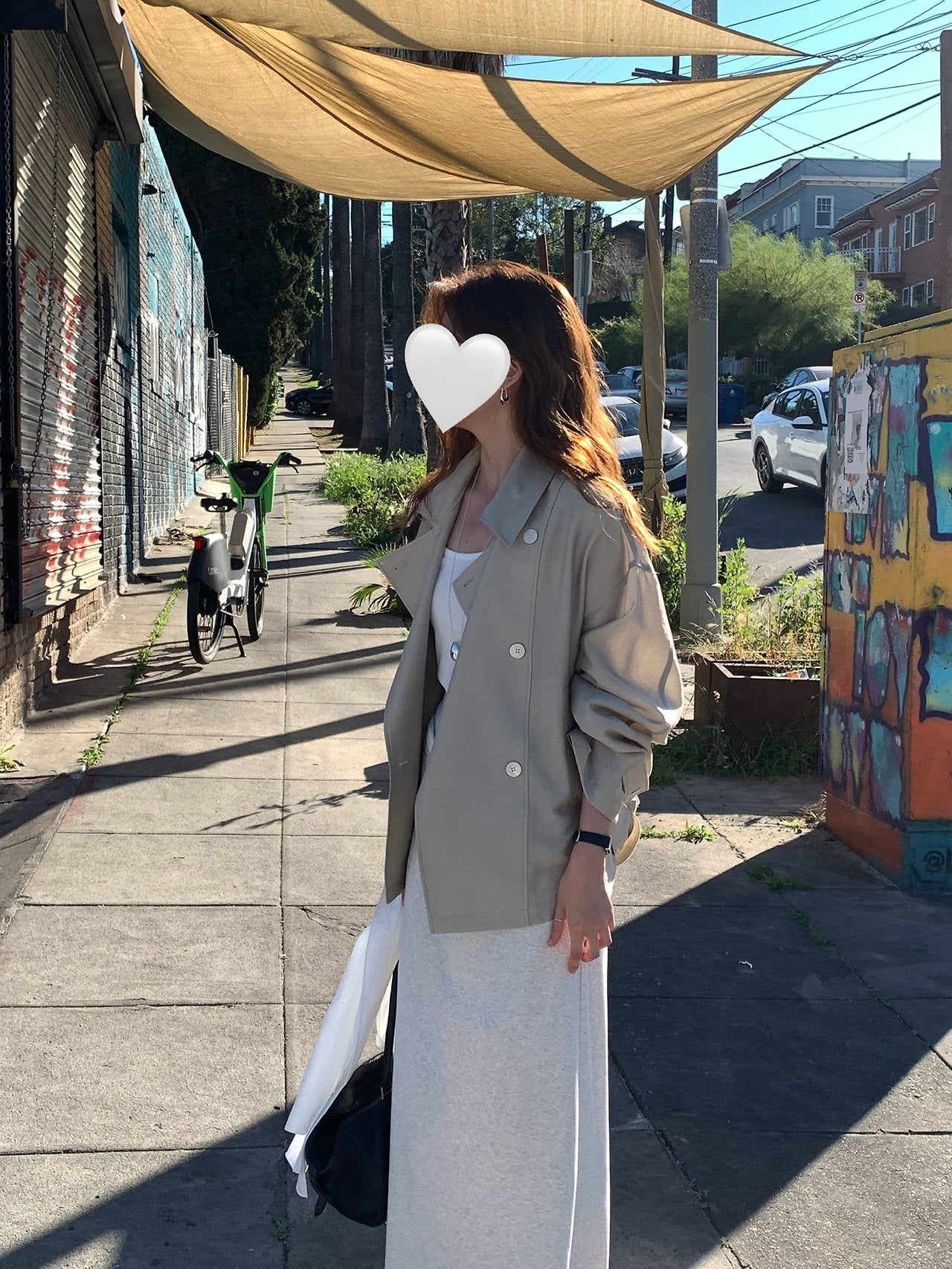 Michel soft short trench jacket-2col