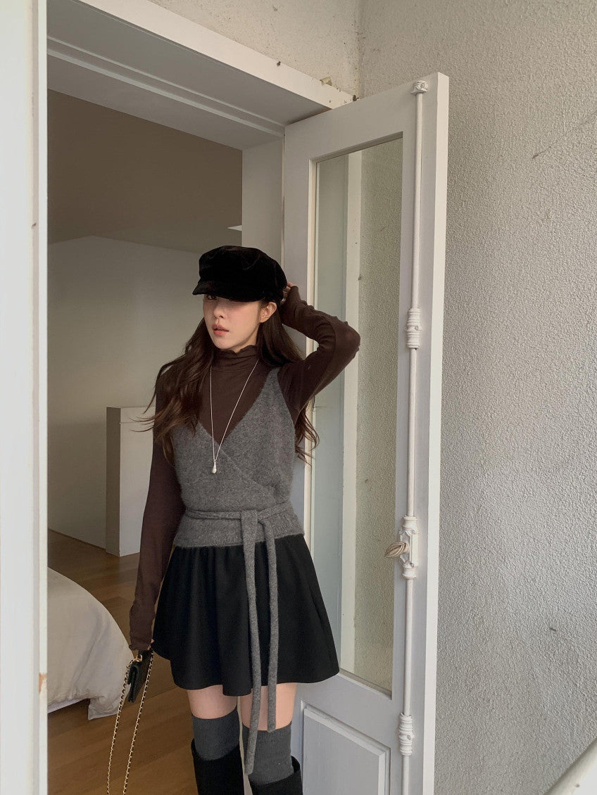 Wool relly skirt-2col