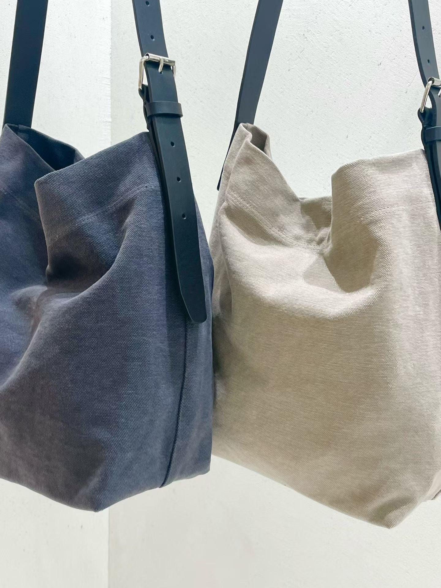 deondo canvas leather belted bag-2col