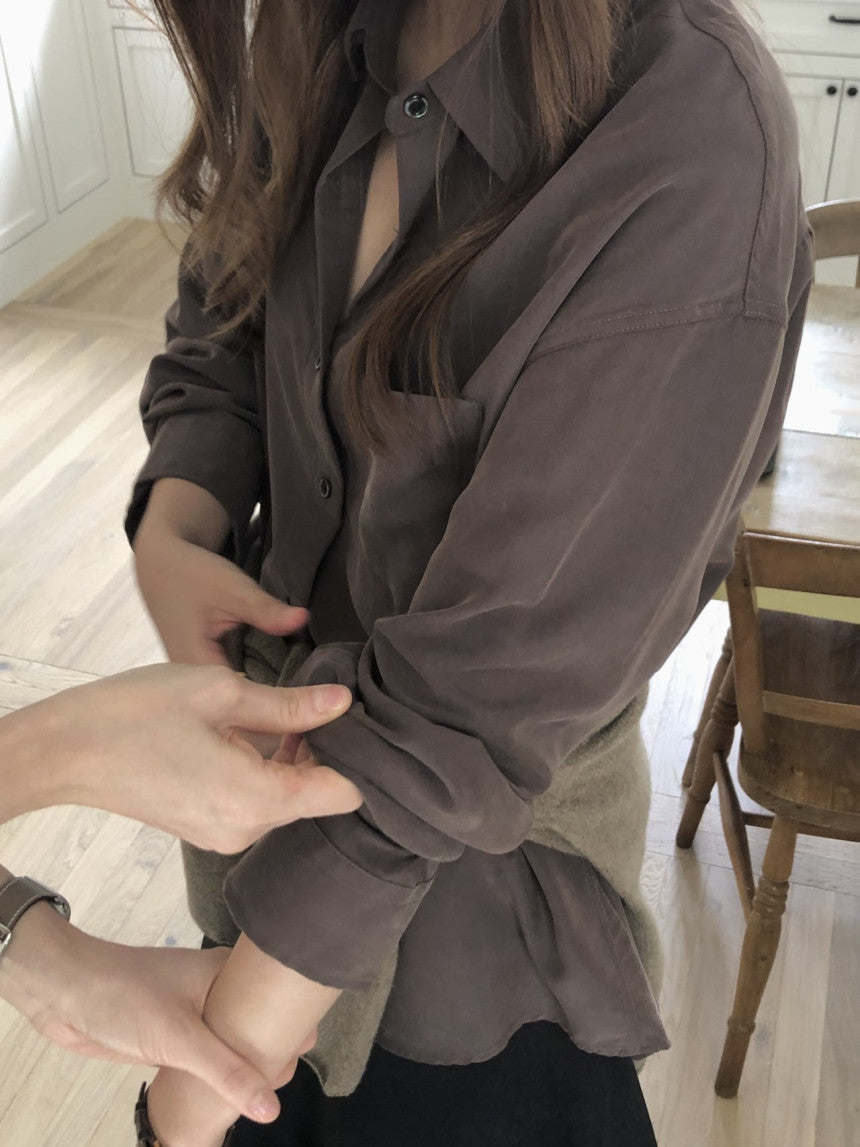 Lumiere napping tencel shirt-4col