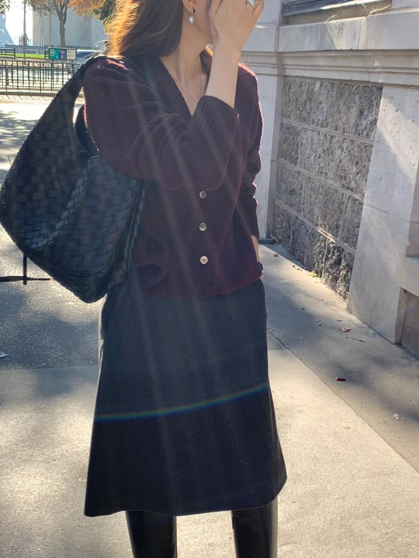 Ounce asto wool midi skirt-3col