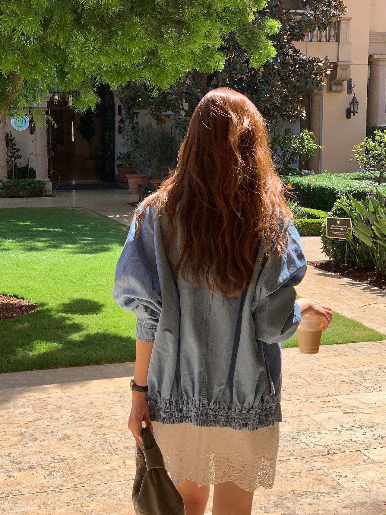 Eloi washed linen denim blouson