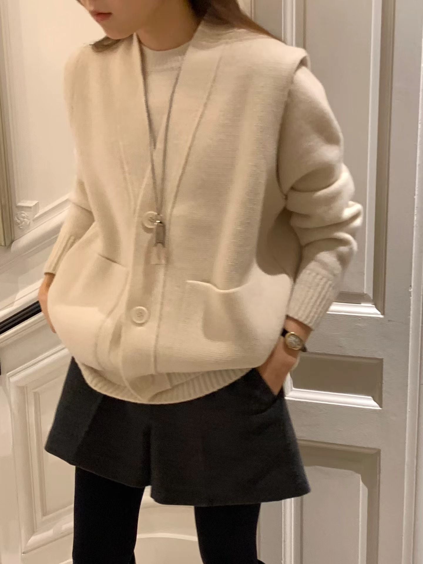 Ounce eddie wool banding shorts-2col