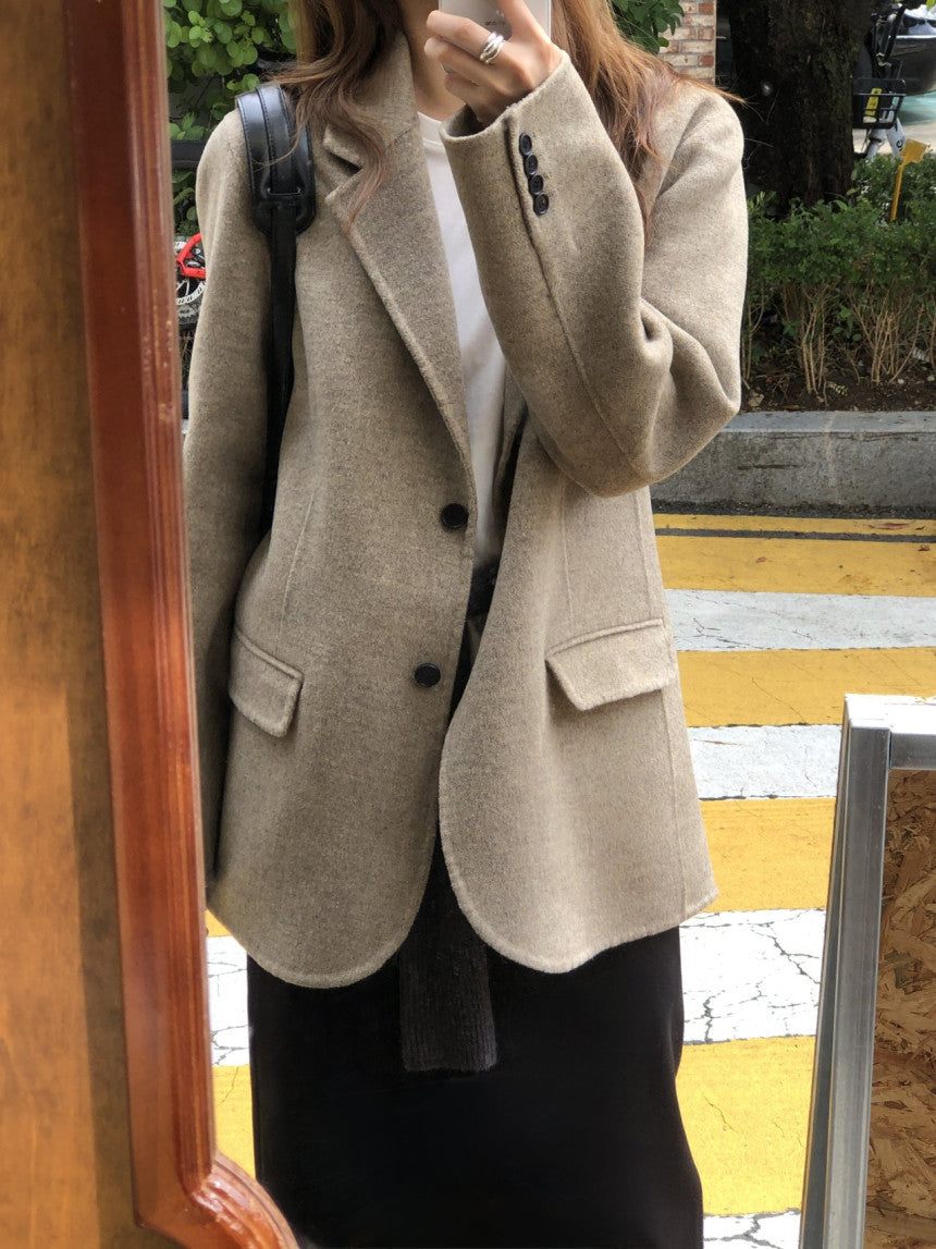 Adele meribo wool handmade jacket-2col