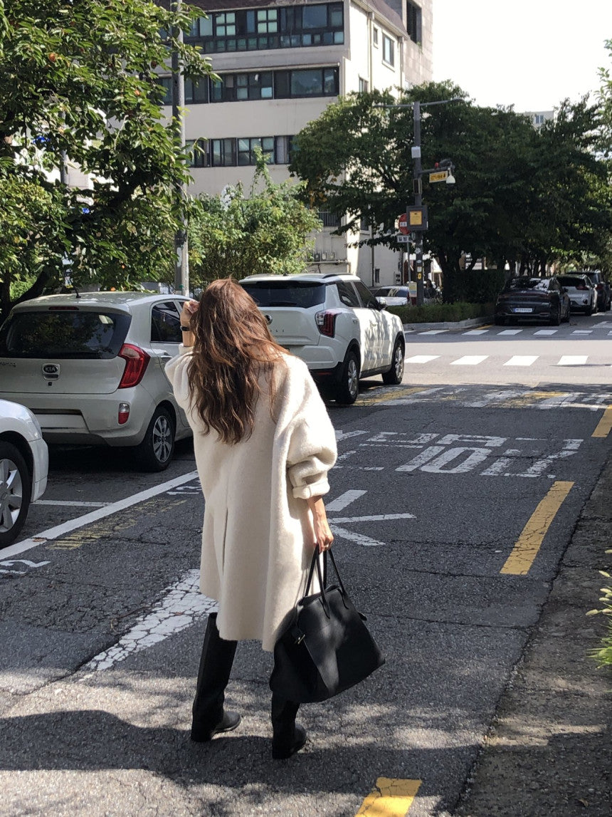 Lea alpaca handmade coat-2col