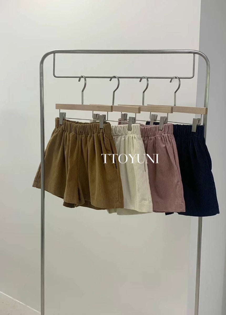 corduroy shorts-4col