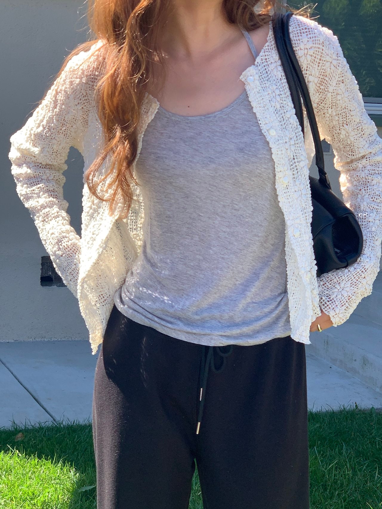 Flora textured cardigan