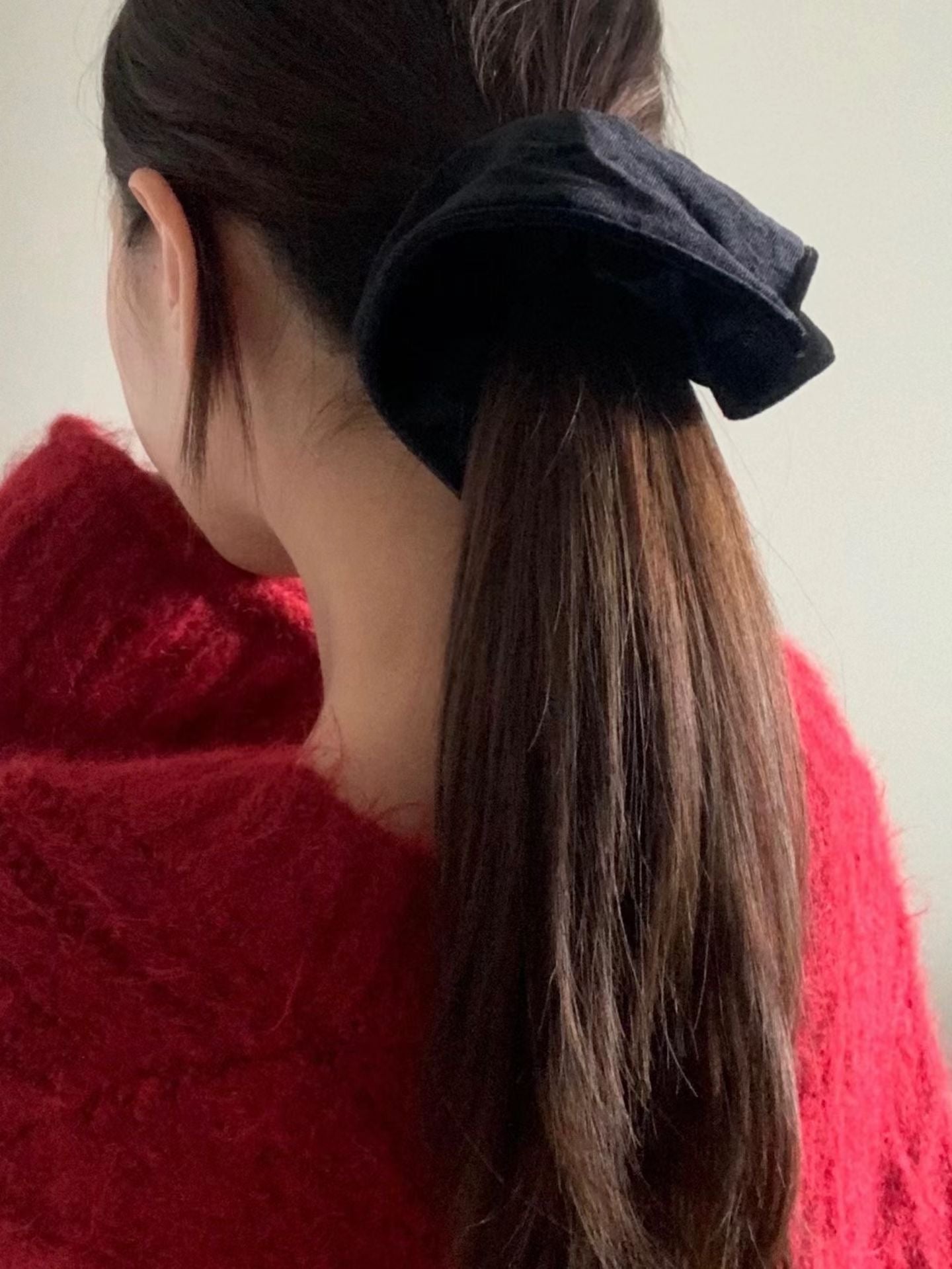 Square velvet scrunchies