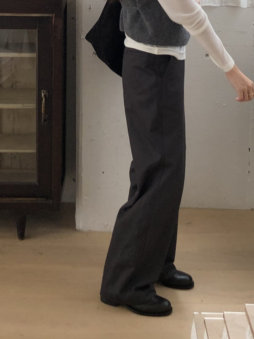 Beline brushed rayon cotton pants-2col