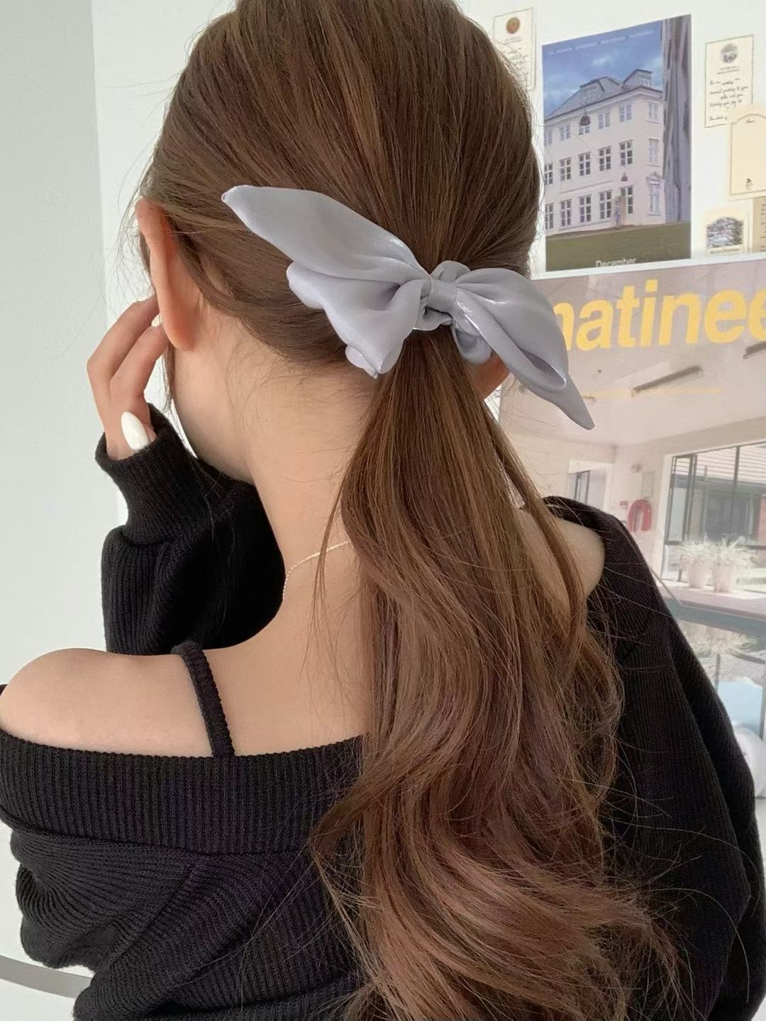 Chiffon ribbon scrunchies