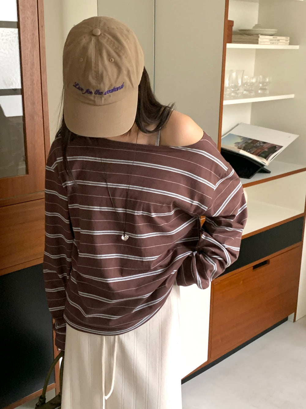 Celine off shoulder T-4col