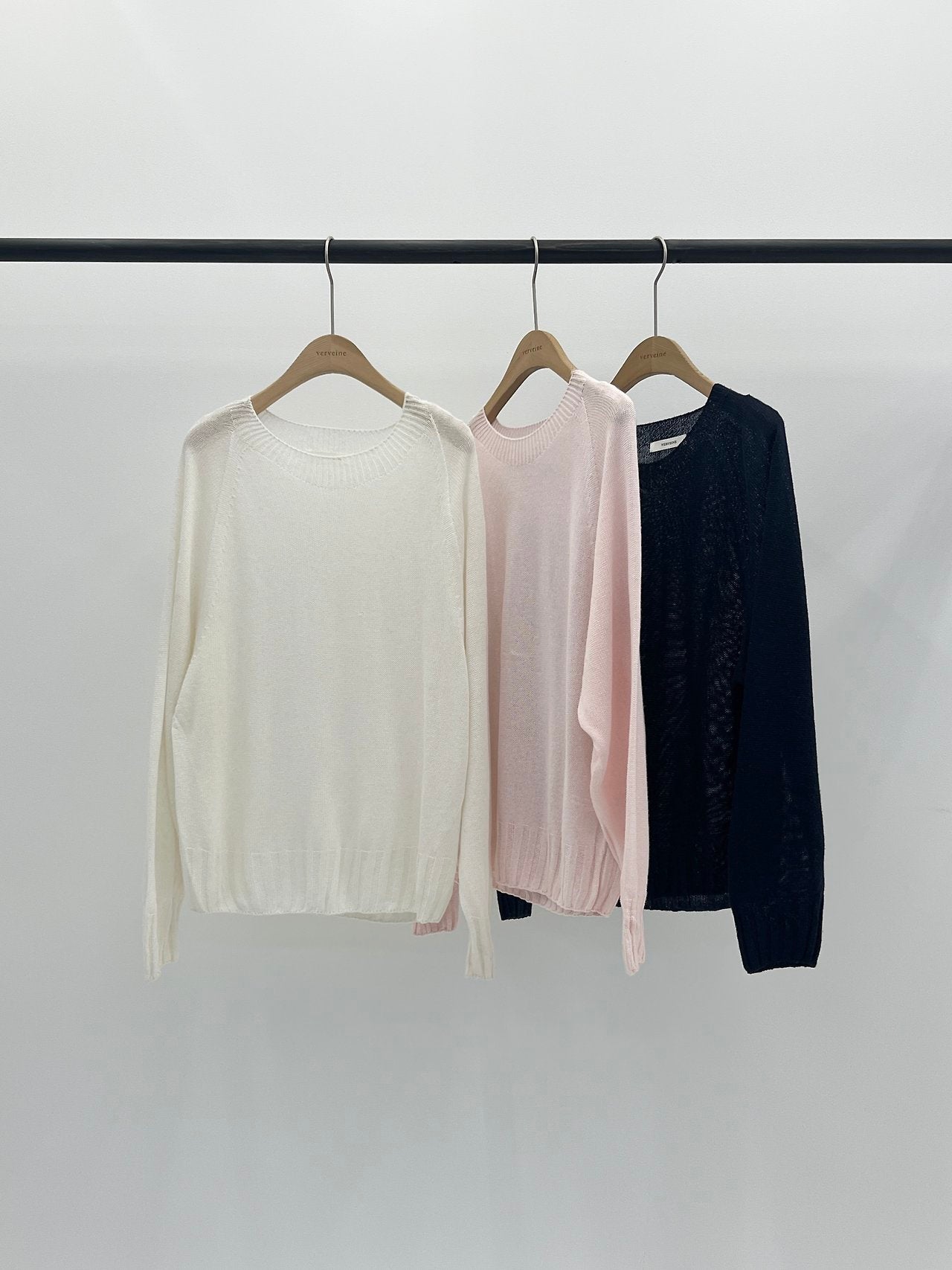 Rio wholegarment round-neck knit-3col