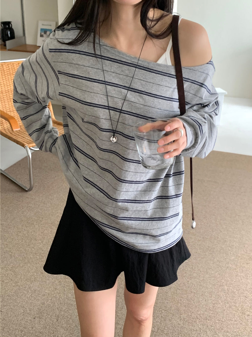 Celine off shoulder T-4col