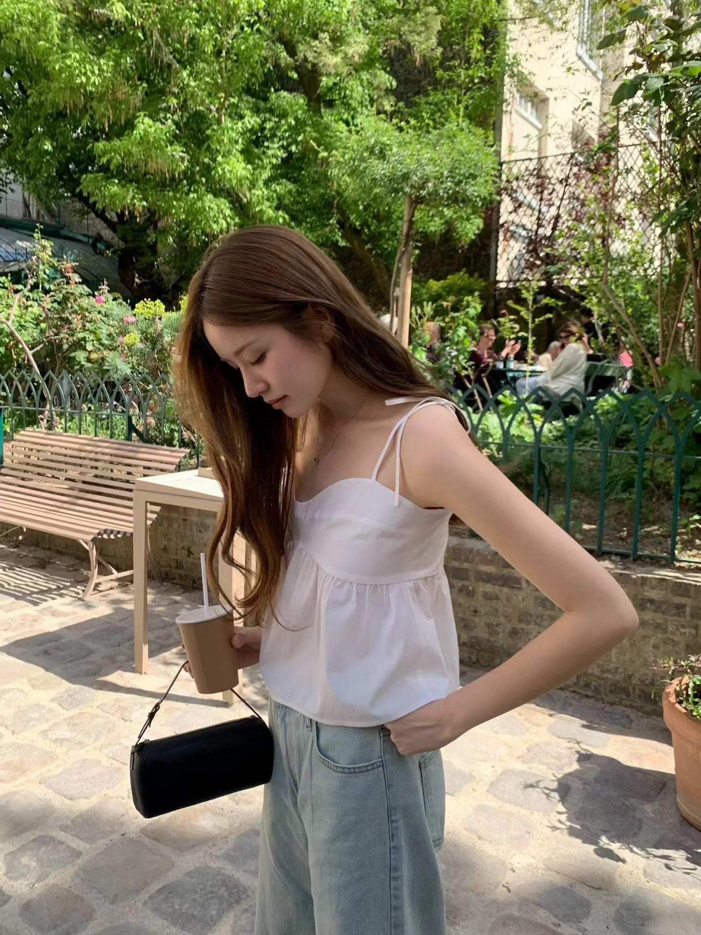 mint即納 Ounce mock ribbon blouse-2col