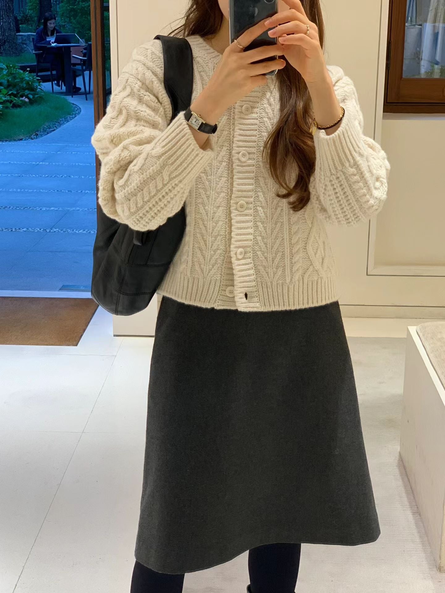 Ounce karen cable cardigan