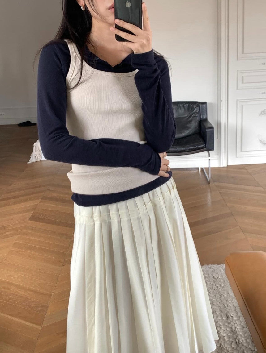 Loop henry neck T-6col