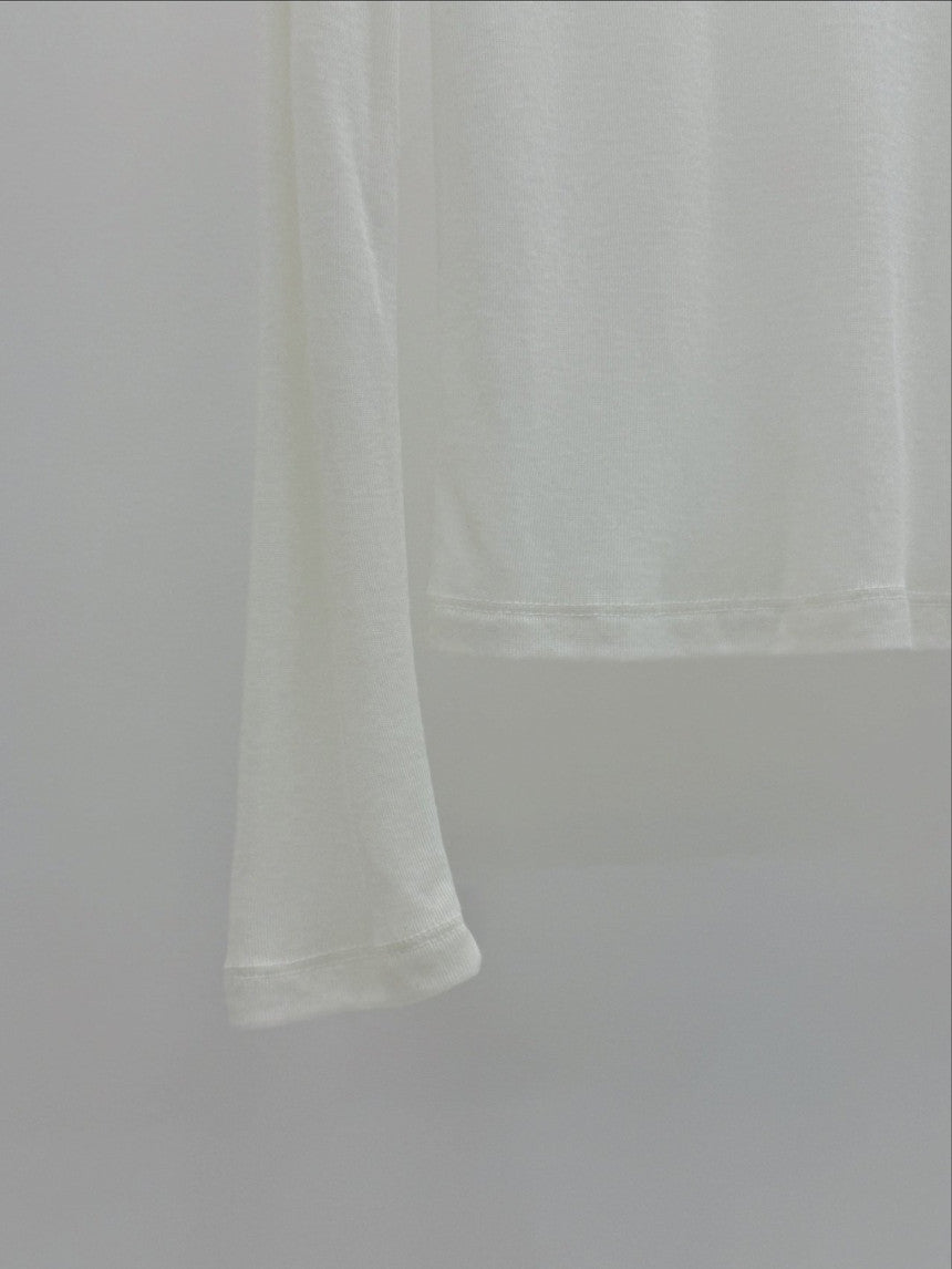 Bay wool tencel boat neck T-3col