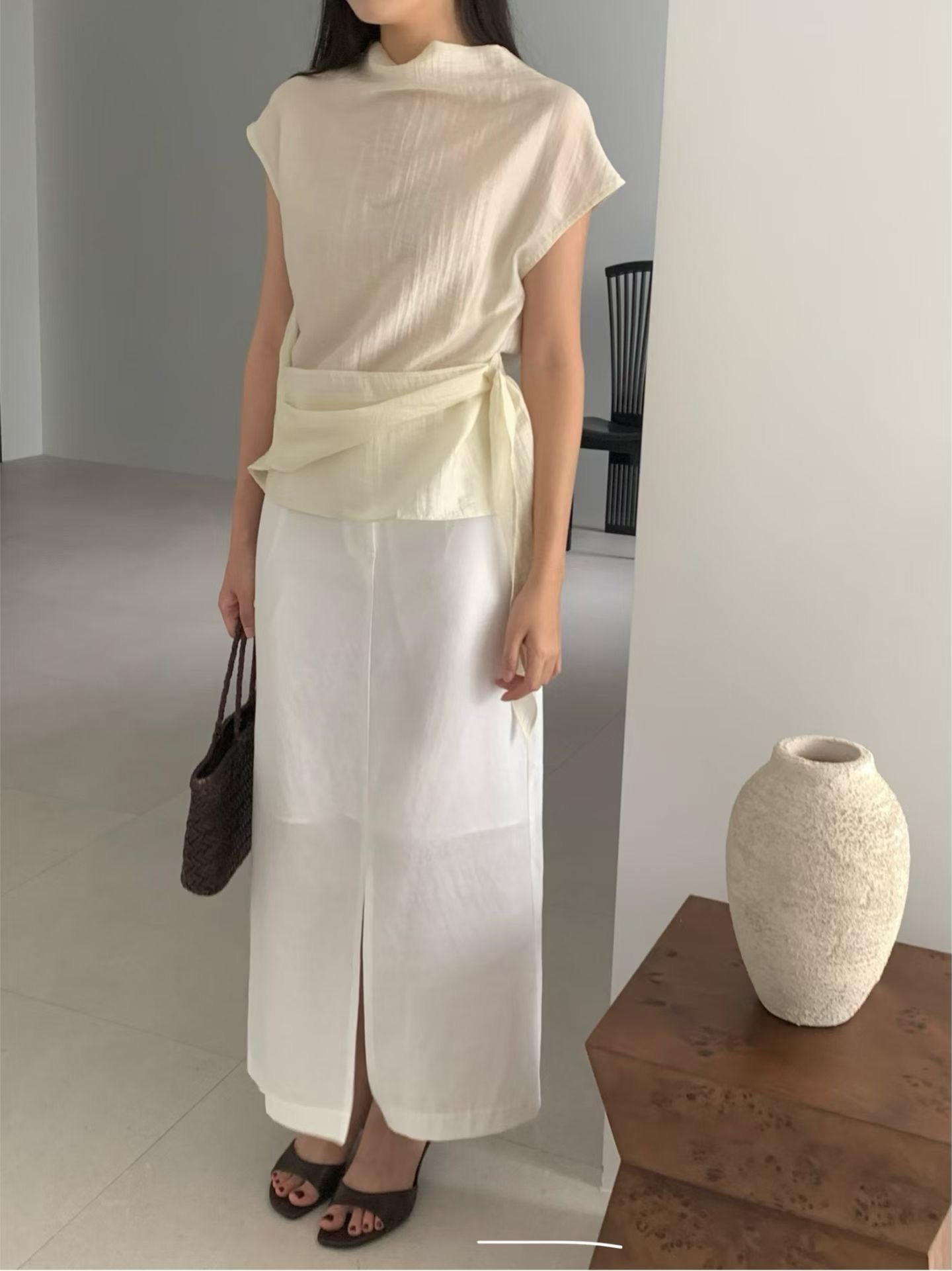 Evel wrap blouse-2col