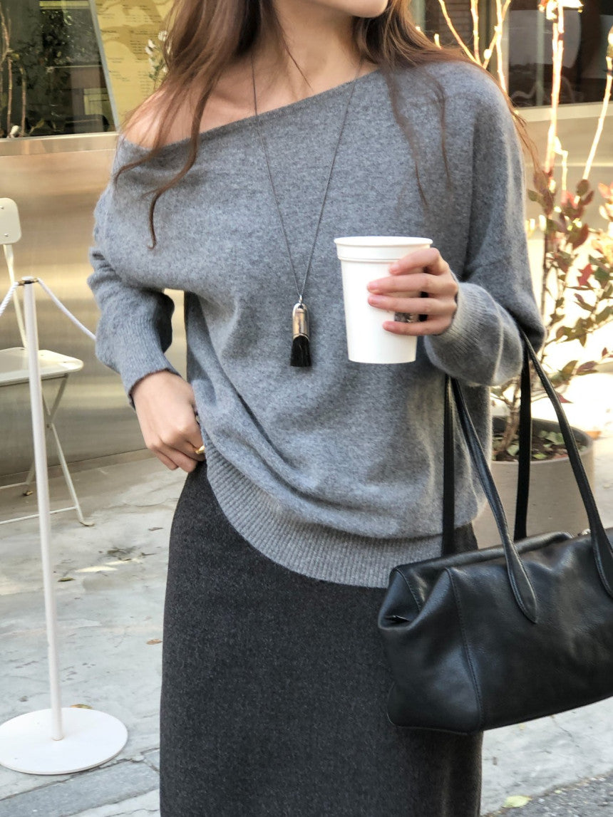 Siena fox unbalance knit-3col