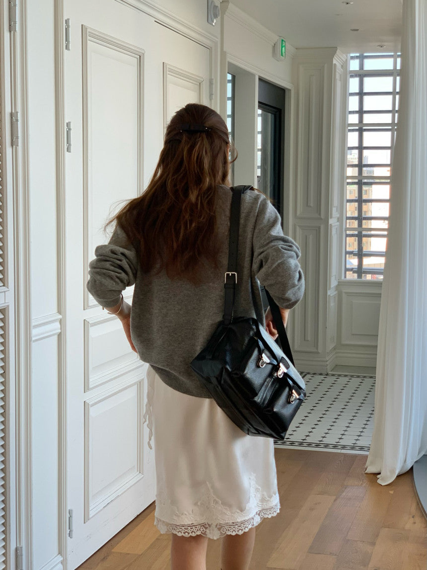 Adele wholegar cash v-neck knit-5col