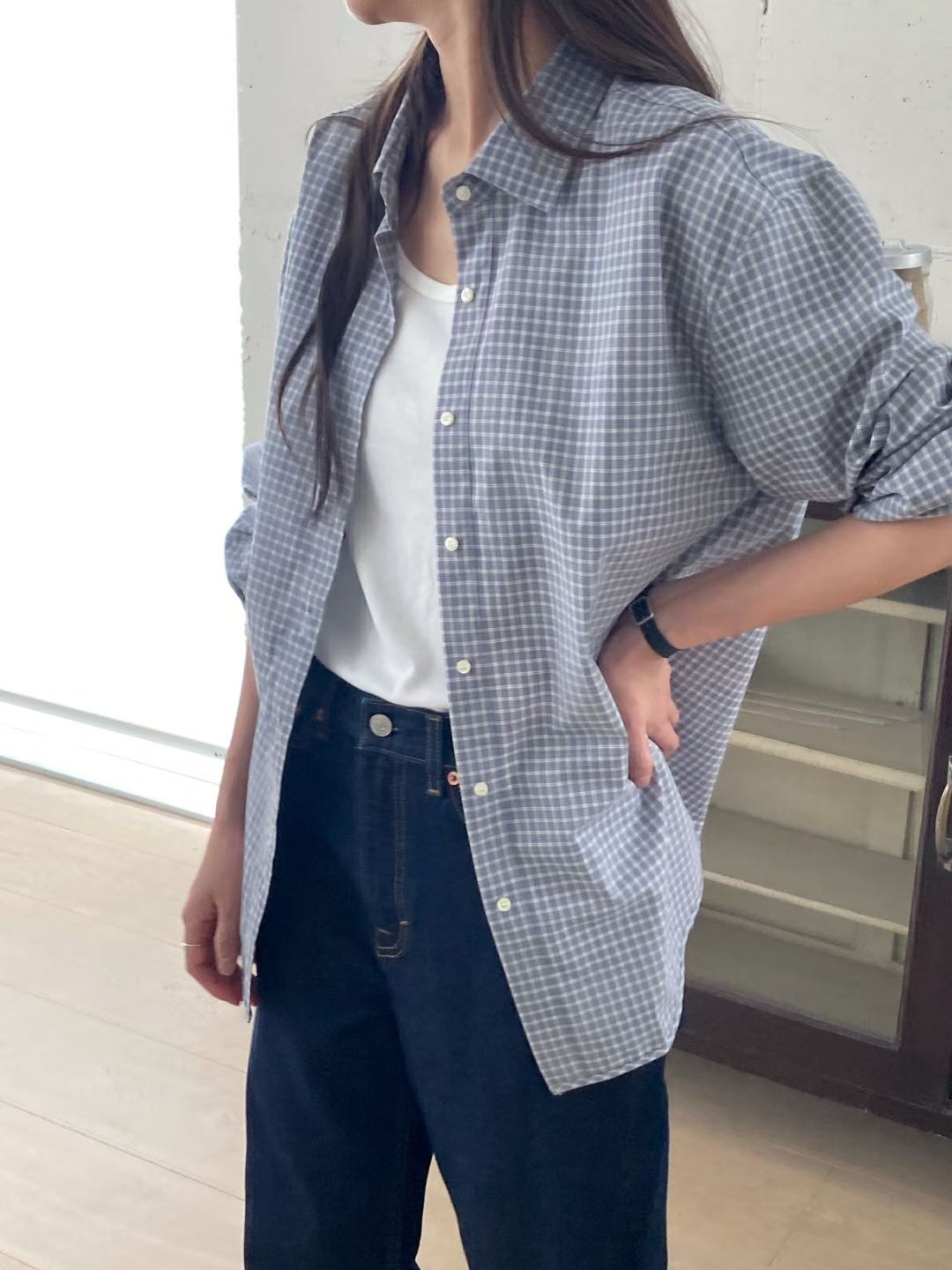 Lowdon check shirt-2col