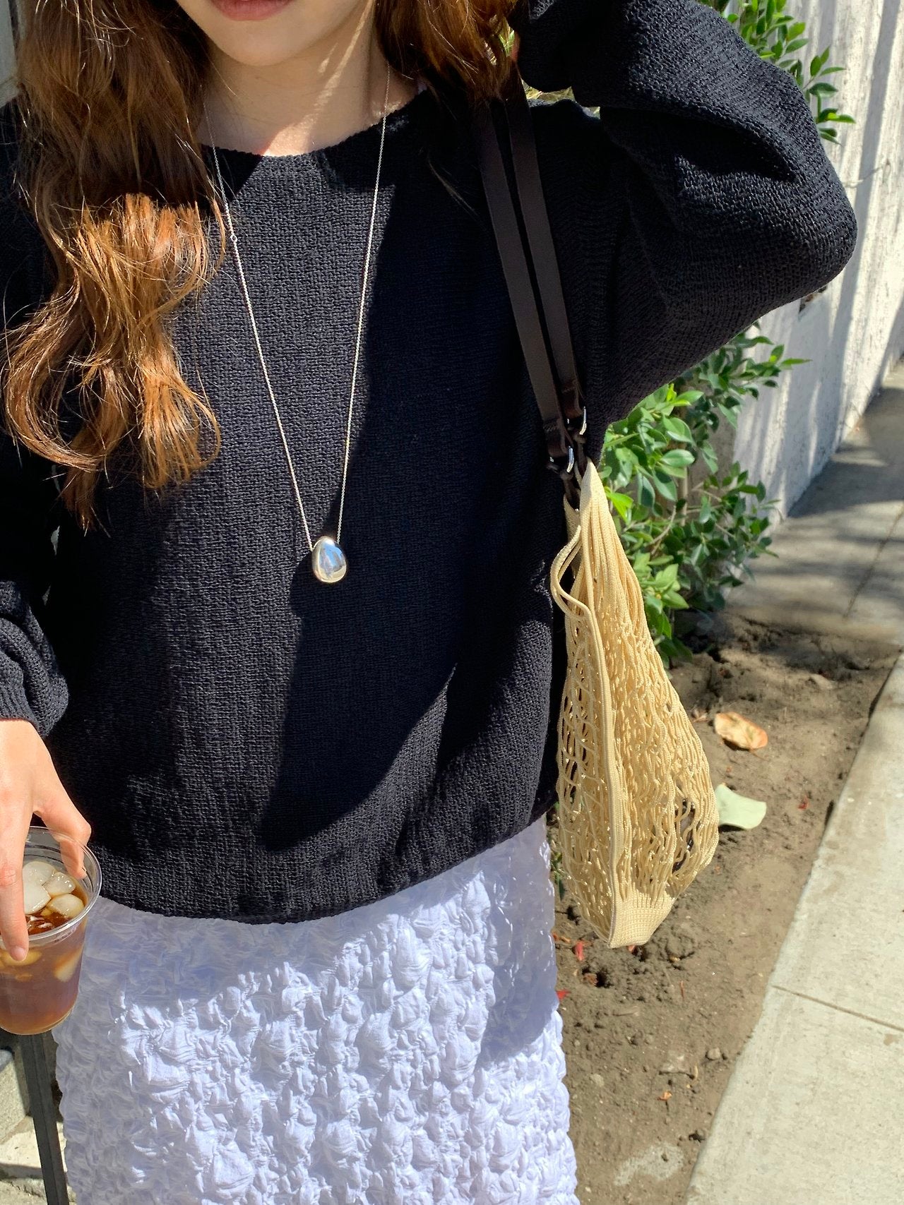 Sia paper boat-neck box knit-2col