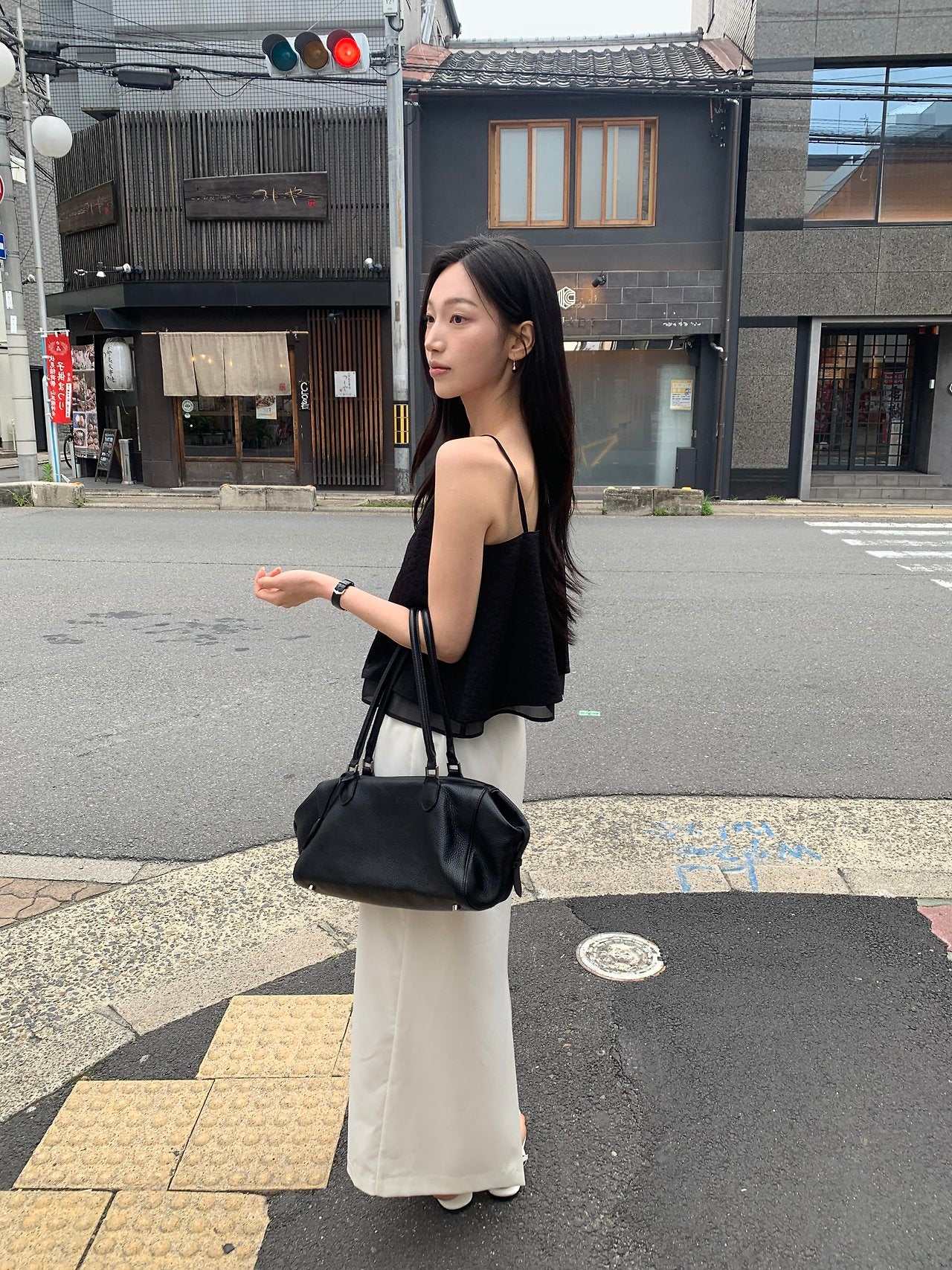 Usual silky skirt-2col