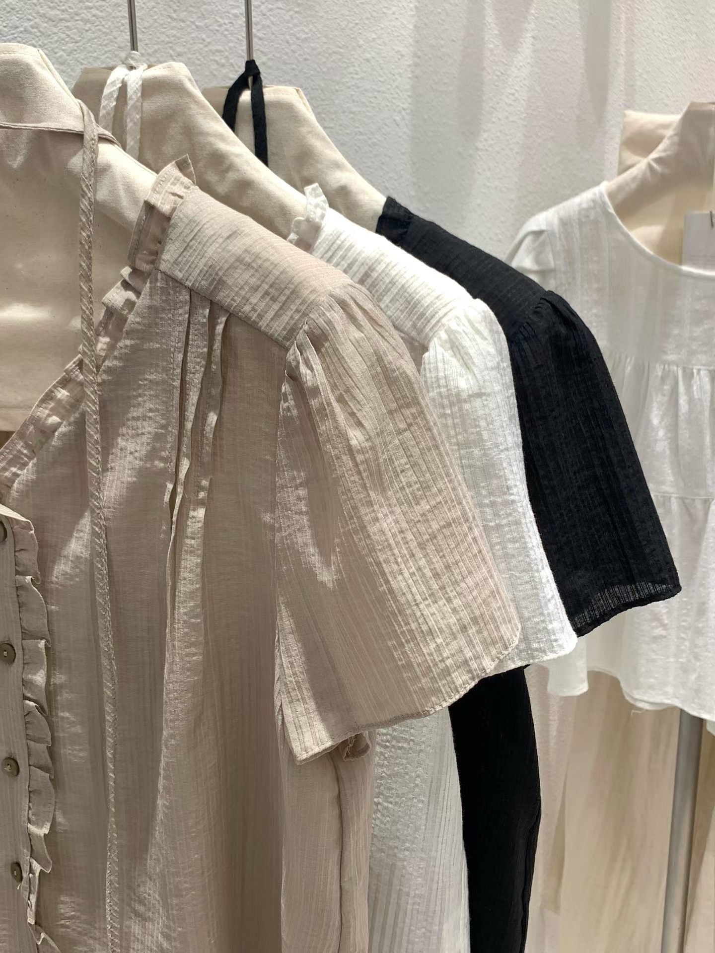 summer ove frill blouse-3col