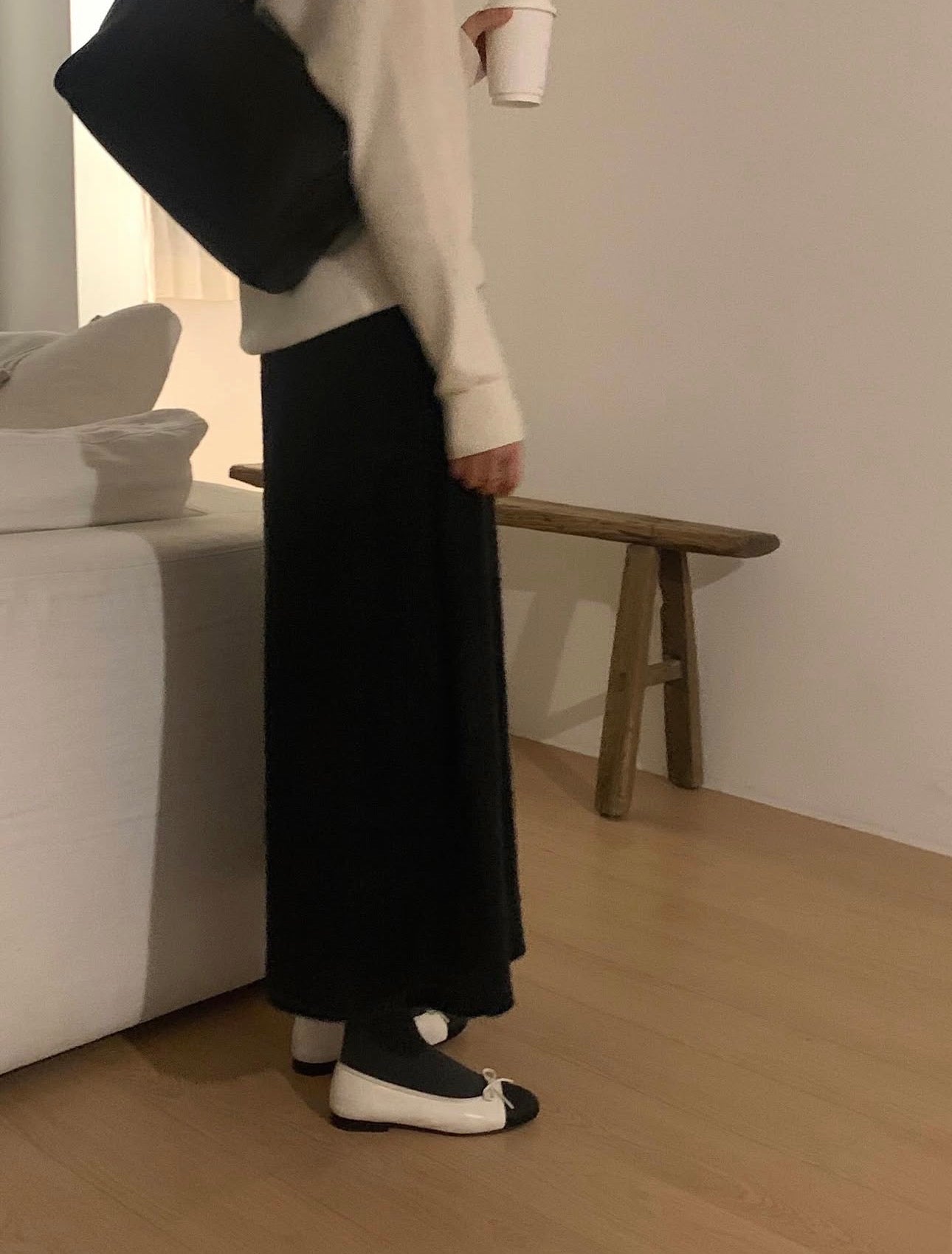 liter sana fur flare skirt-2col