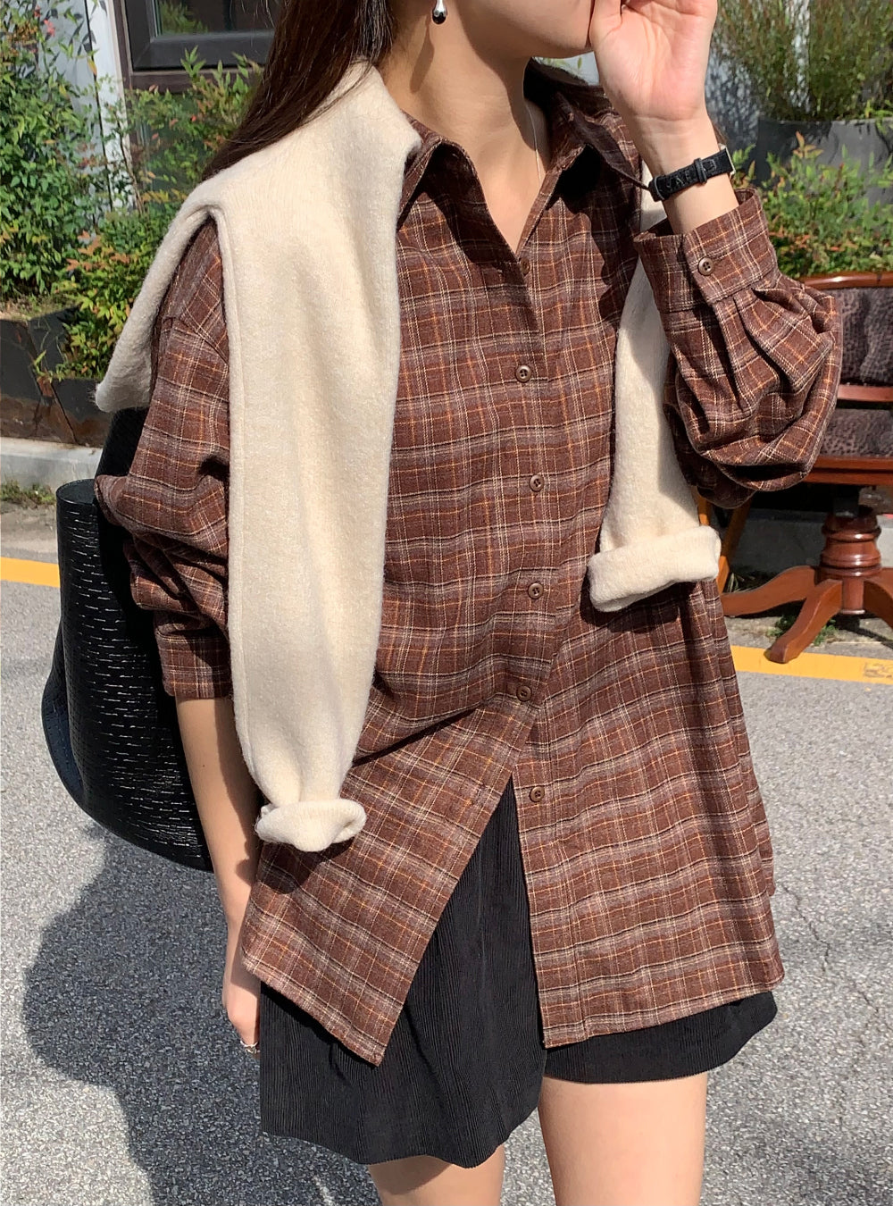 Boston check shirt-2col