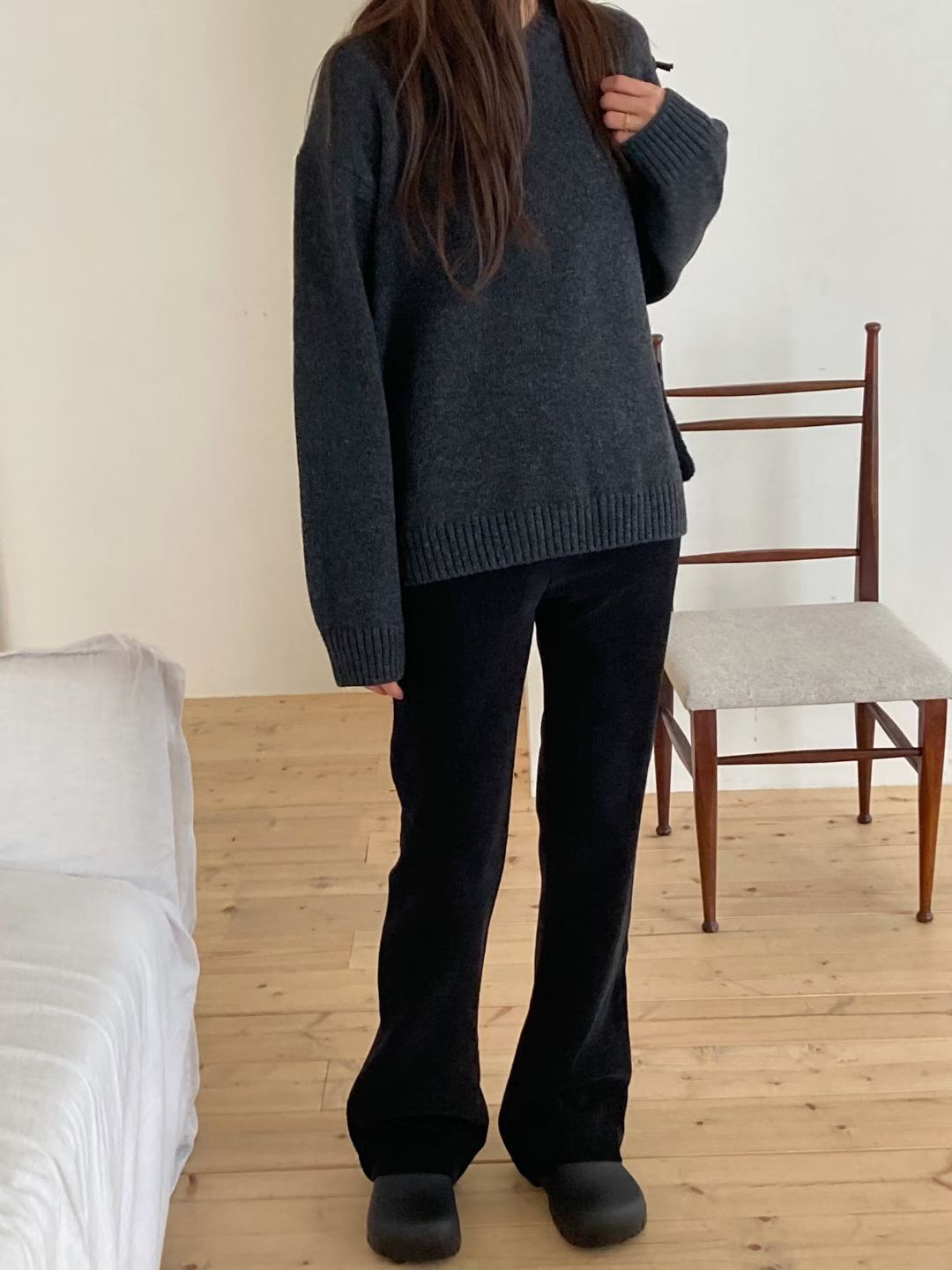 Corduroy bootcut pants