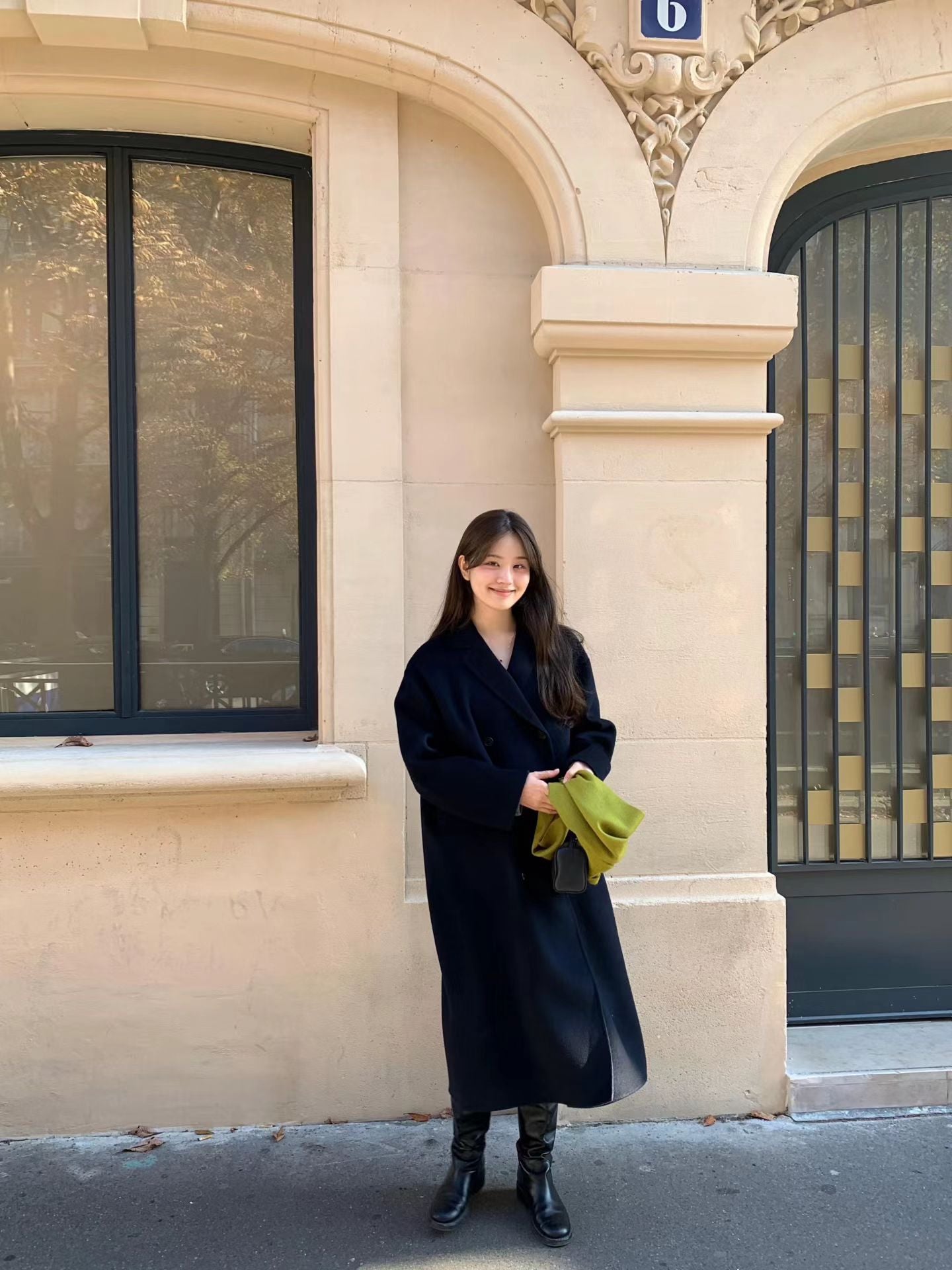 Ounce cashmere double over coat-2col