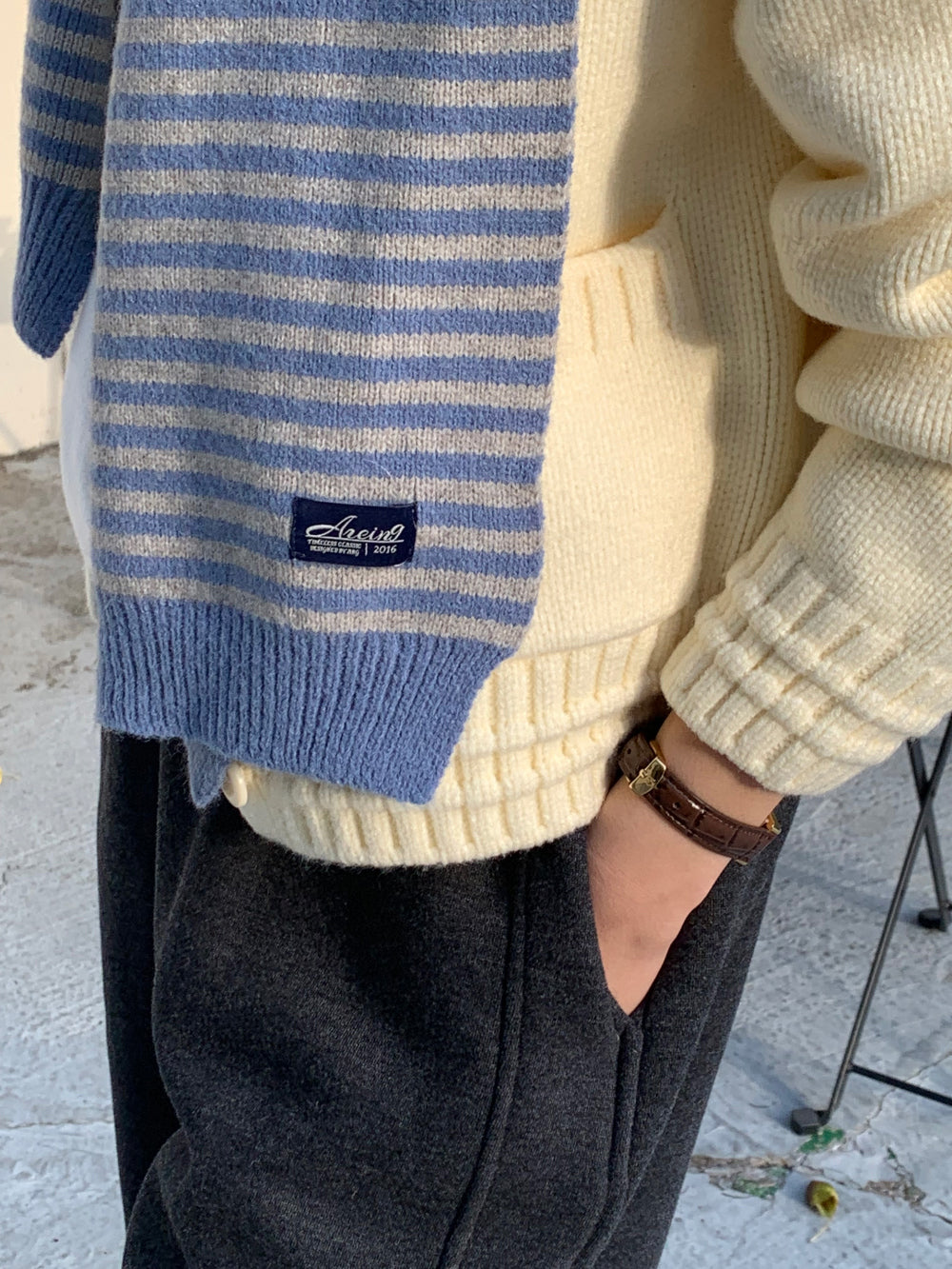 Homme knit muffler-3col