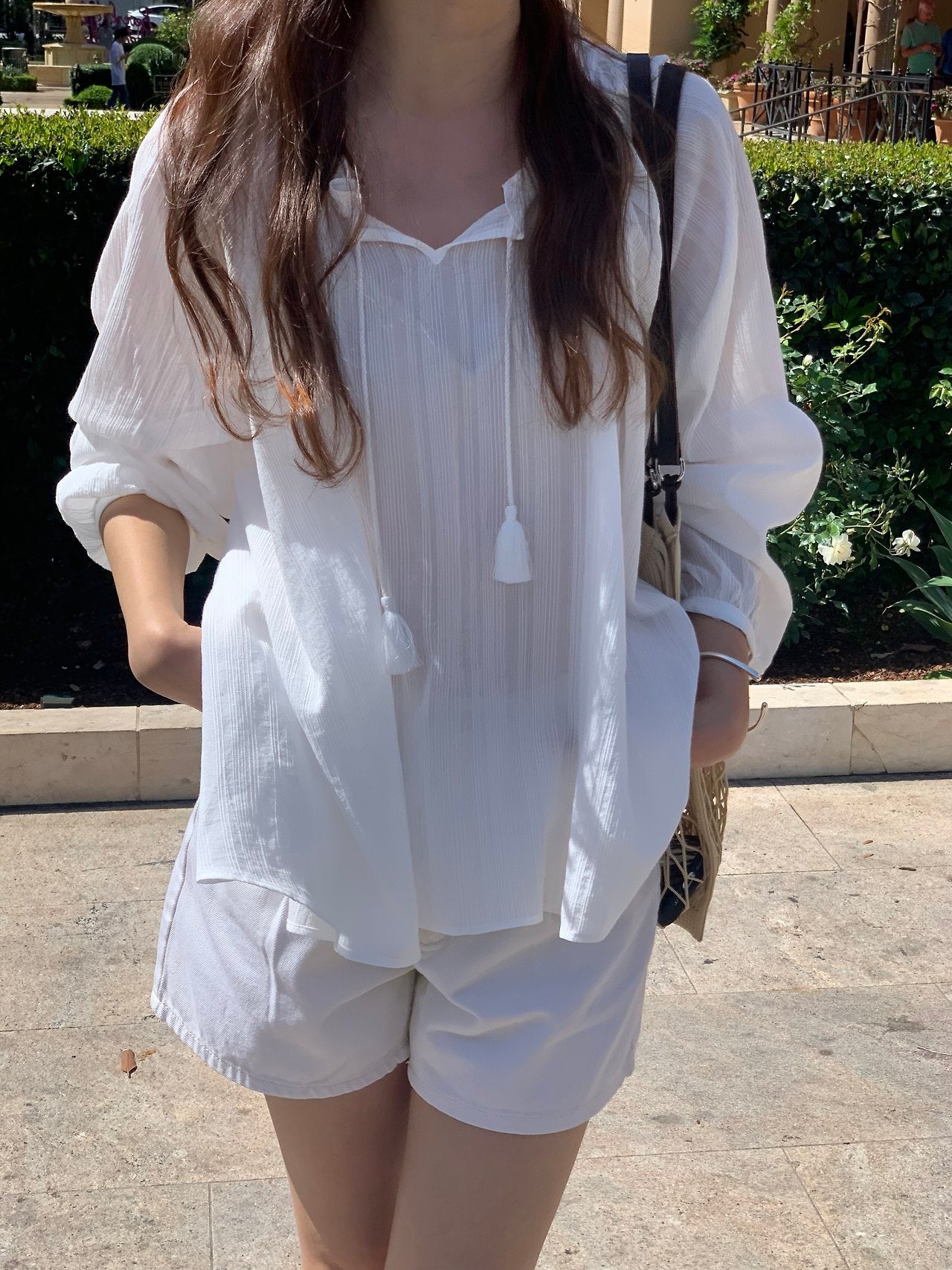 Lea tassel frill blouse
