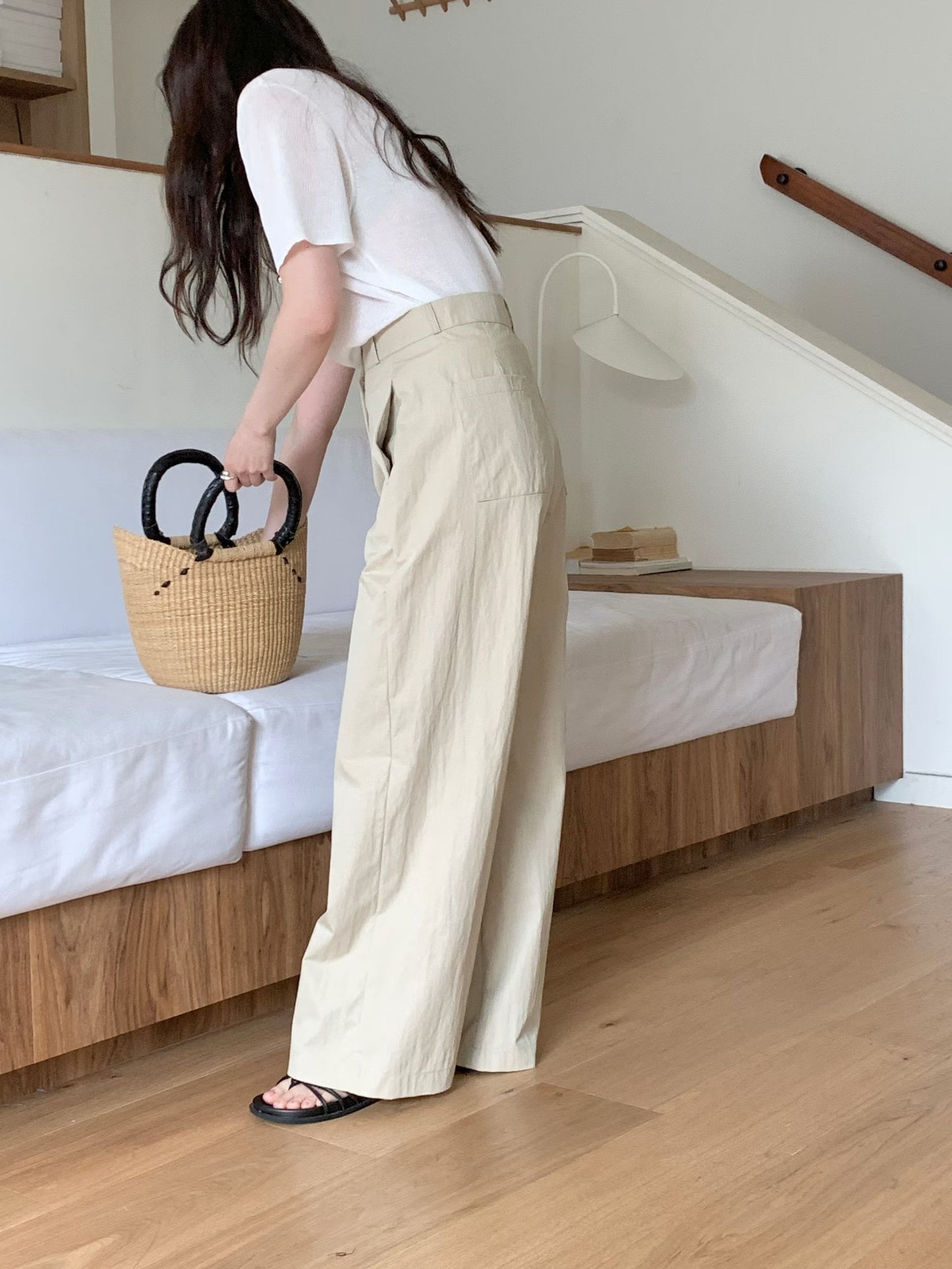 Curve pants-4col/ショート丈あり