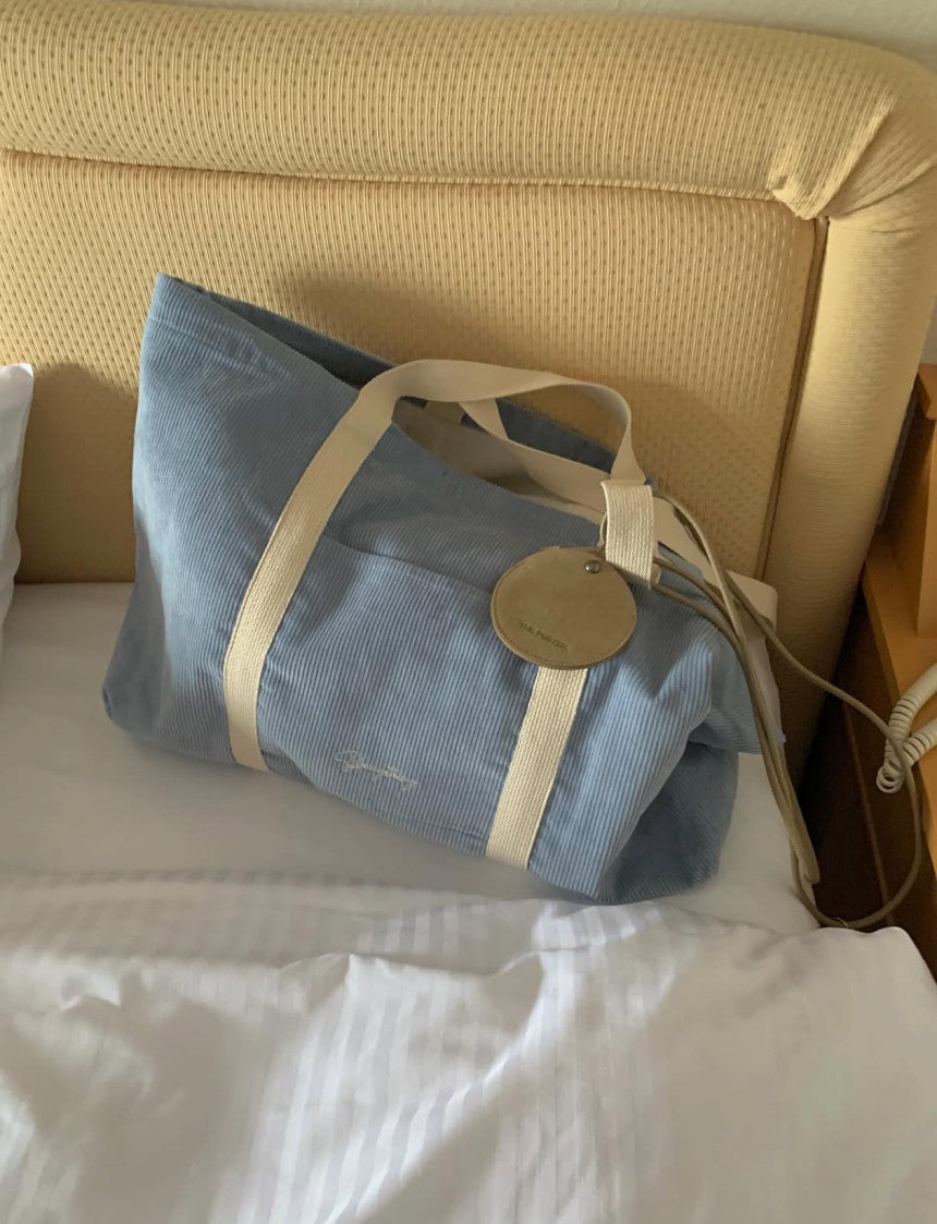 Corduroy big bag-3col