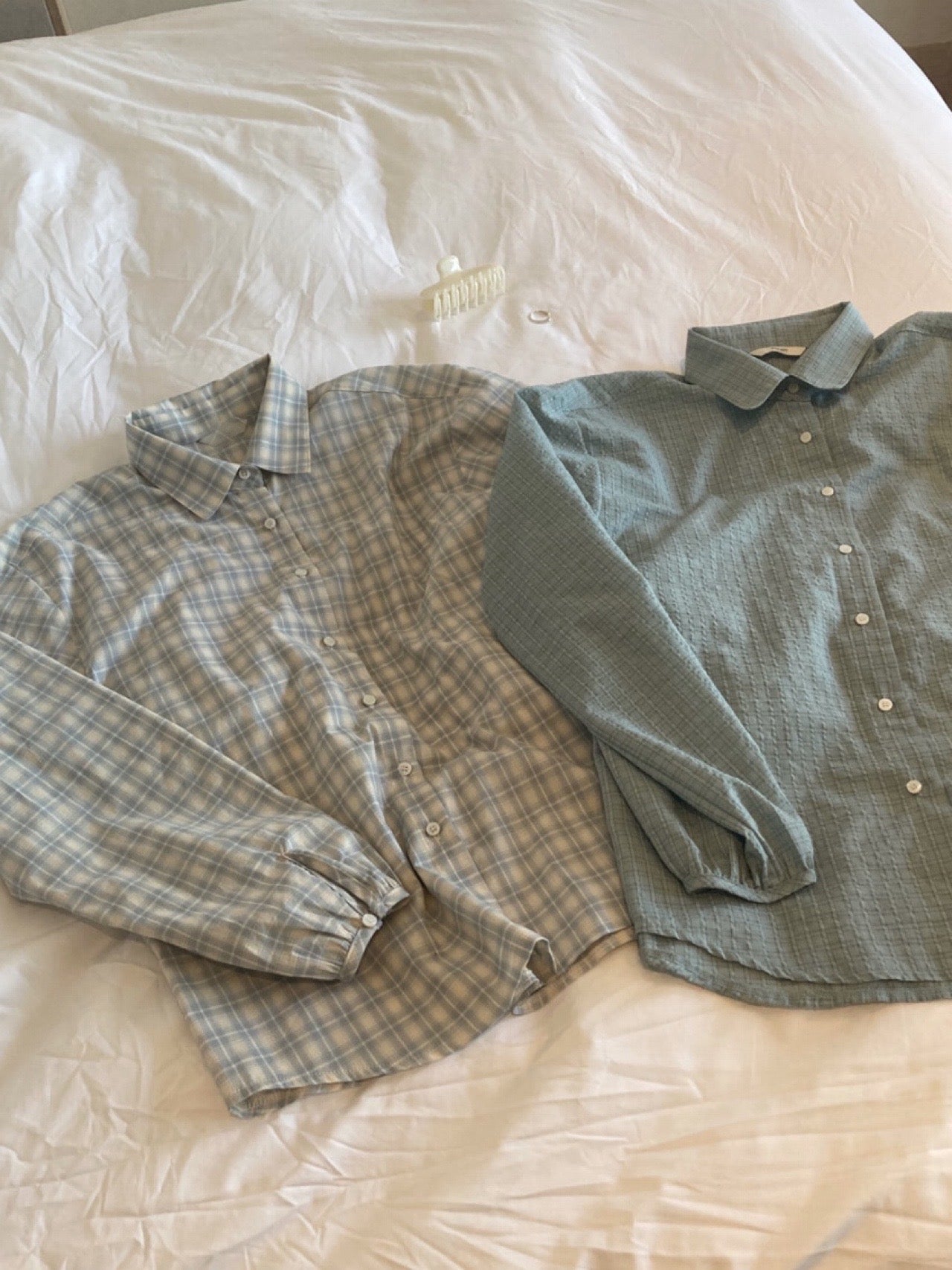 Ripple check shirt-2col