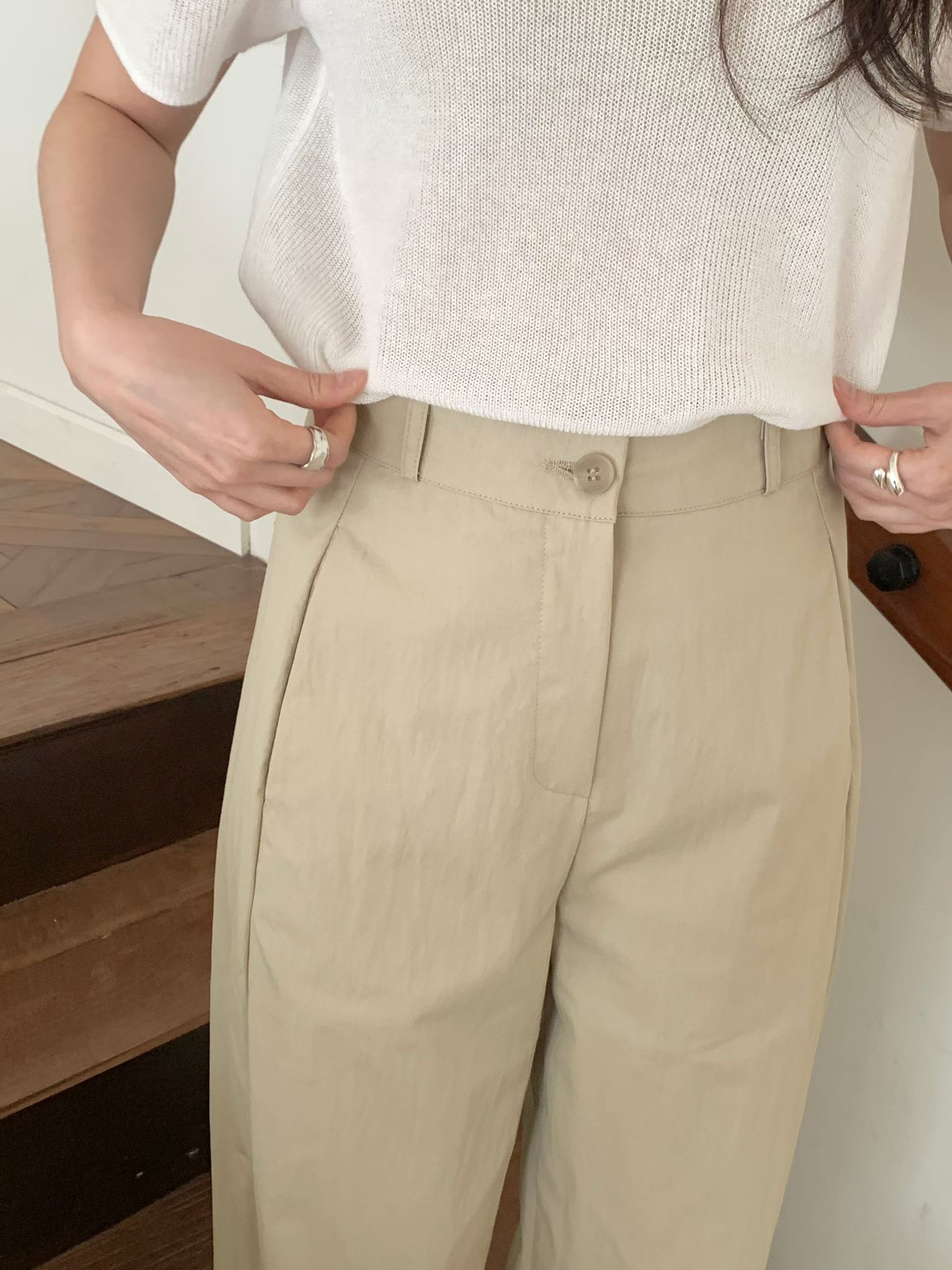 Curve pants-4col/ショート丈あり