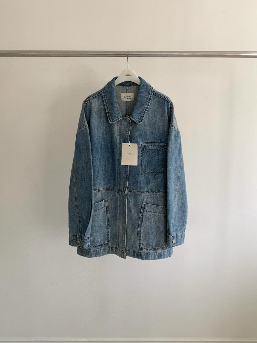 Bound denim jacket