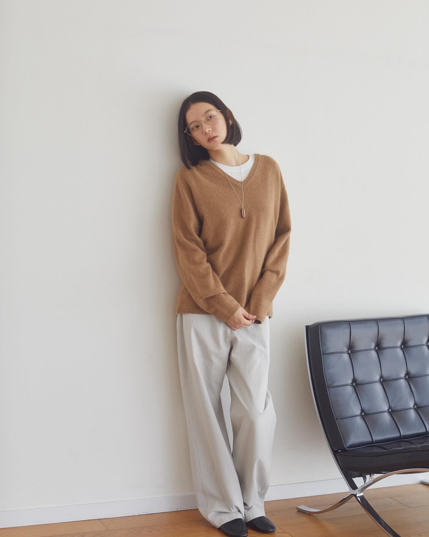 Cashmere airy knit-5col