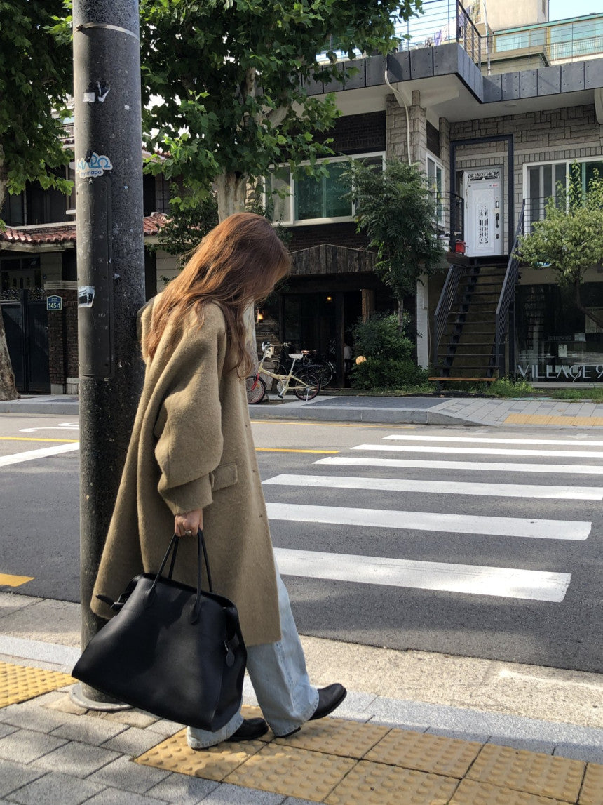 Lea alpaca handmade coat-2col