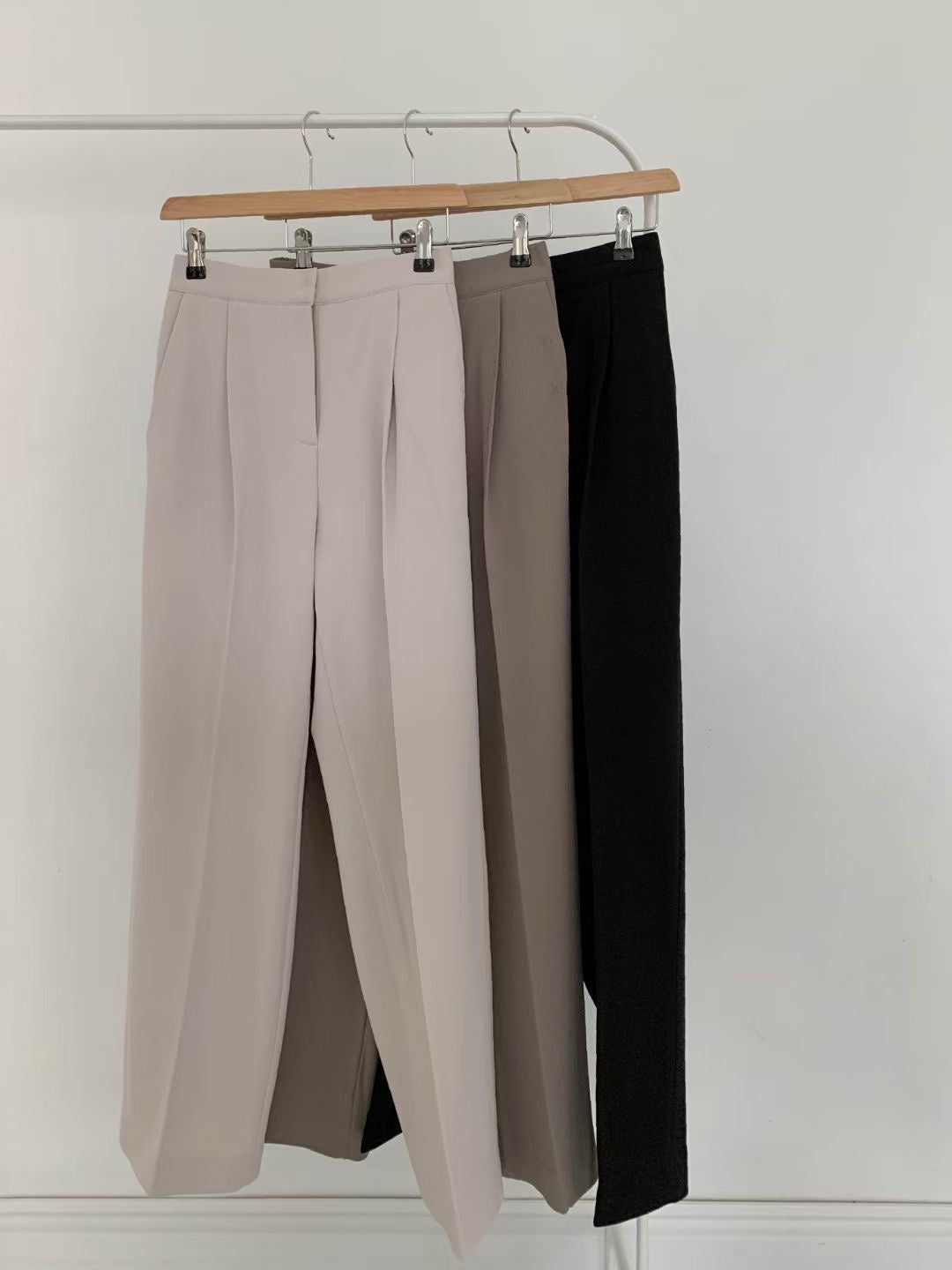 backbanding semi-wide gimo slacks-3col/ショート丈あり