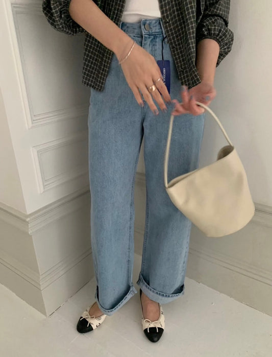 s 即納 Yarn wide denim