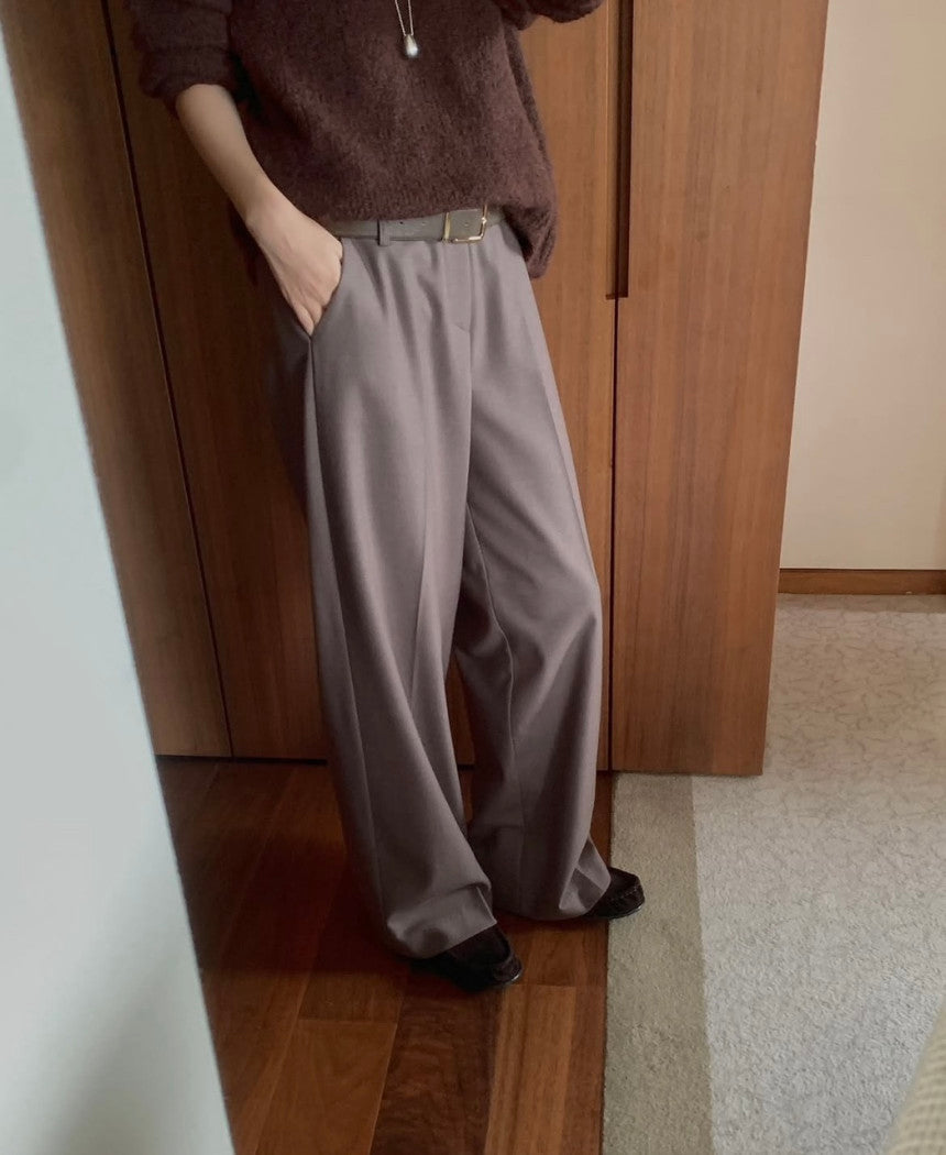 Match wool slacks-2col/ショート丈あり