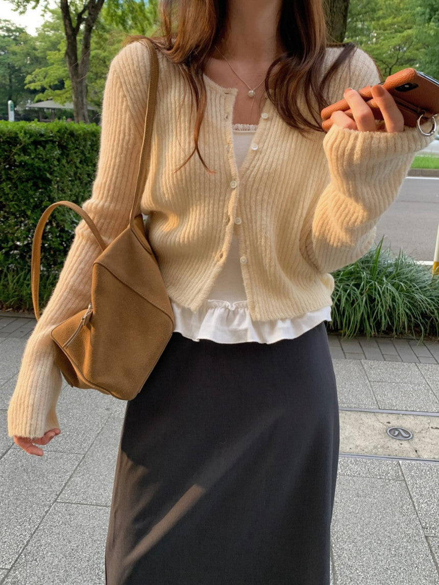 Raul rib cardigan-3col