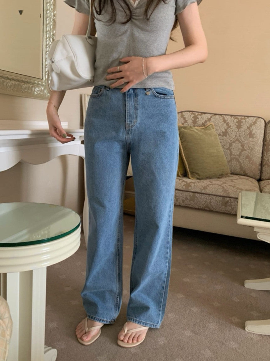 xxs,xs,s即納 Ocean straight denim/ショート丈あり